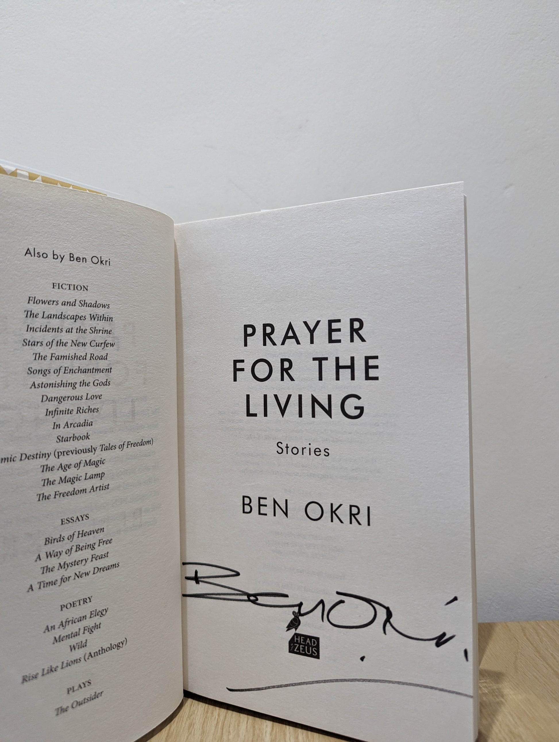 Prayer for the Living (Signed First Edition)