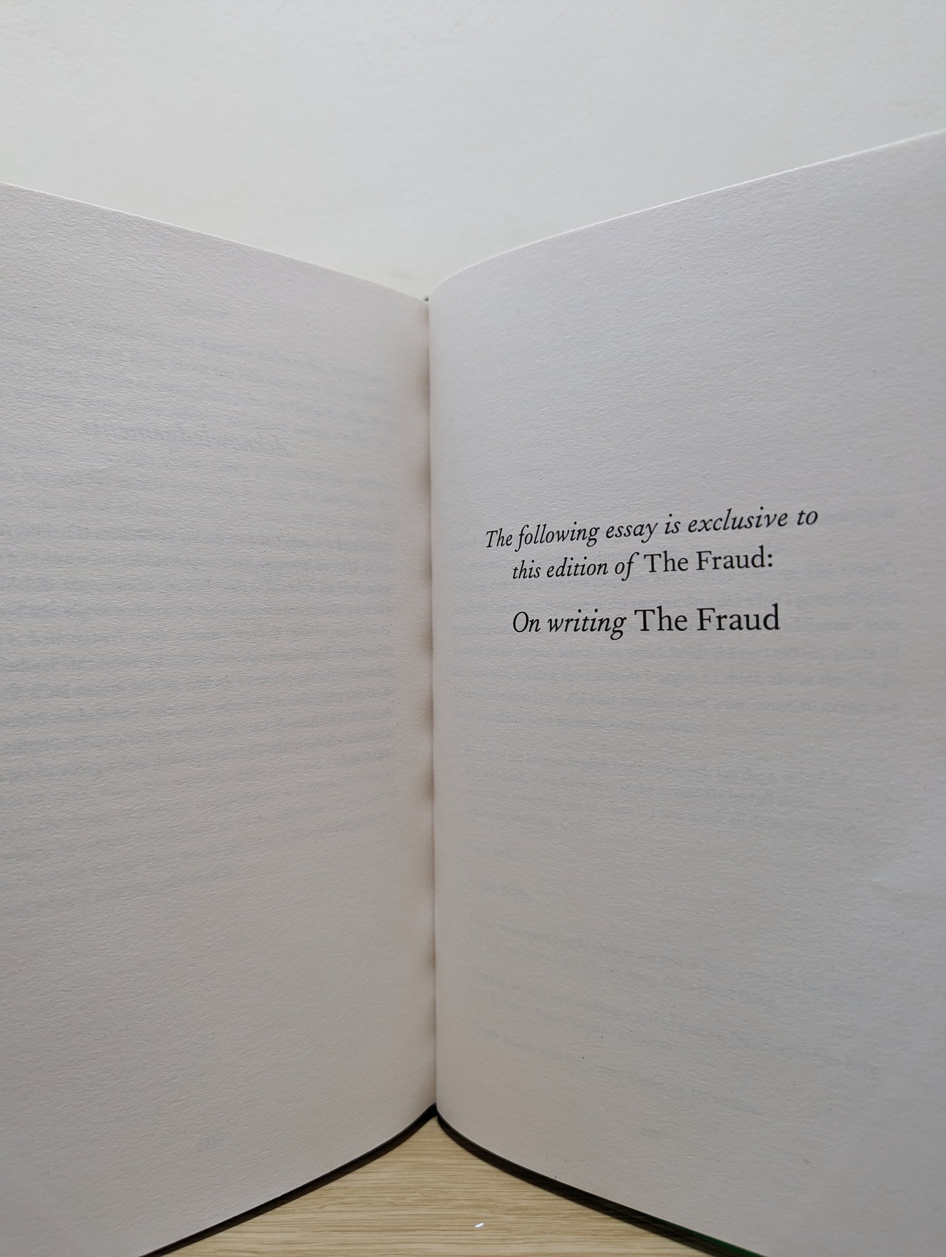 The Fraud (Signed First Edition with exclusive endpaper and essay)