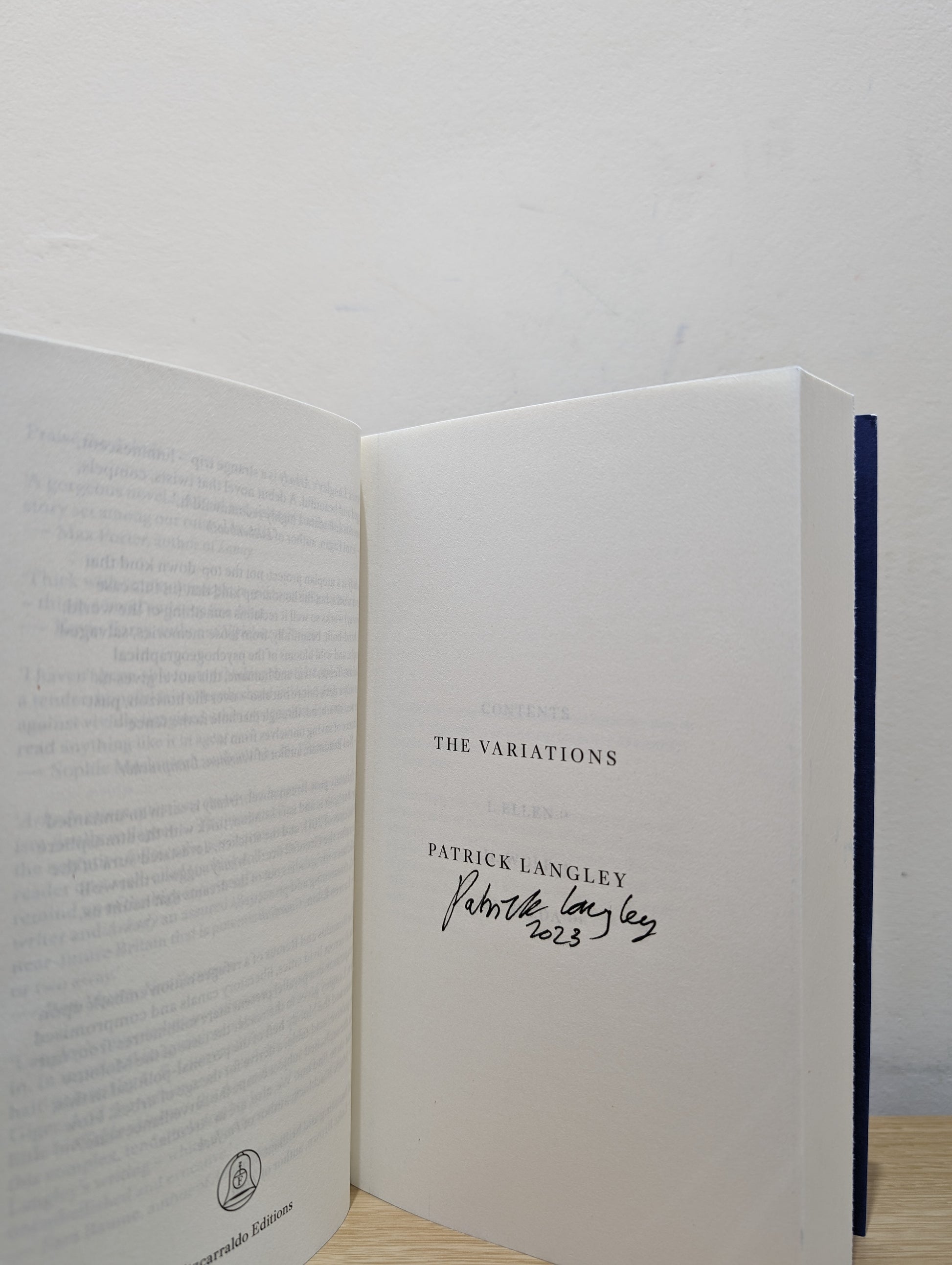 The Variations (Signed Dated First Edition)