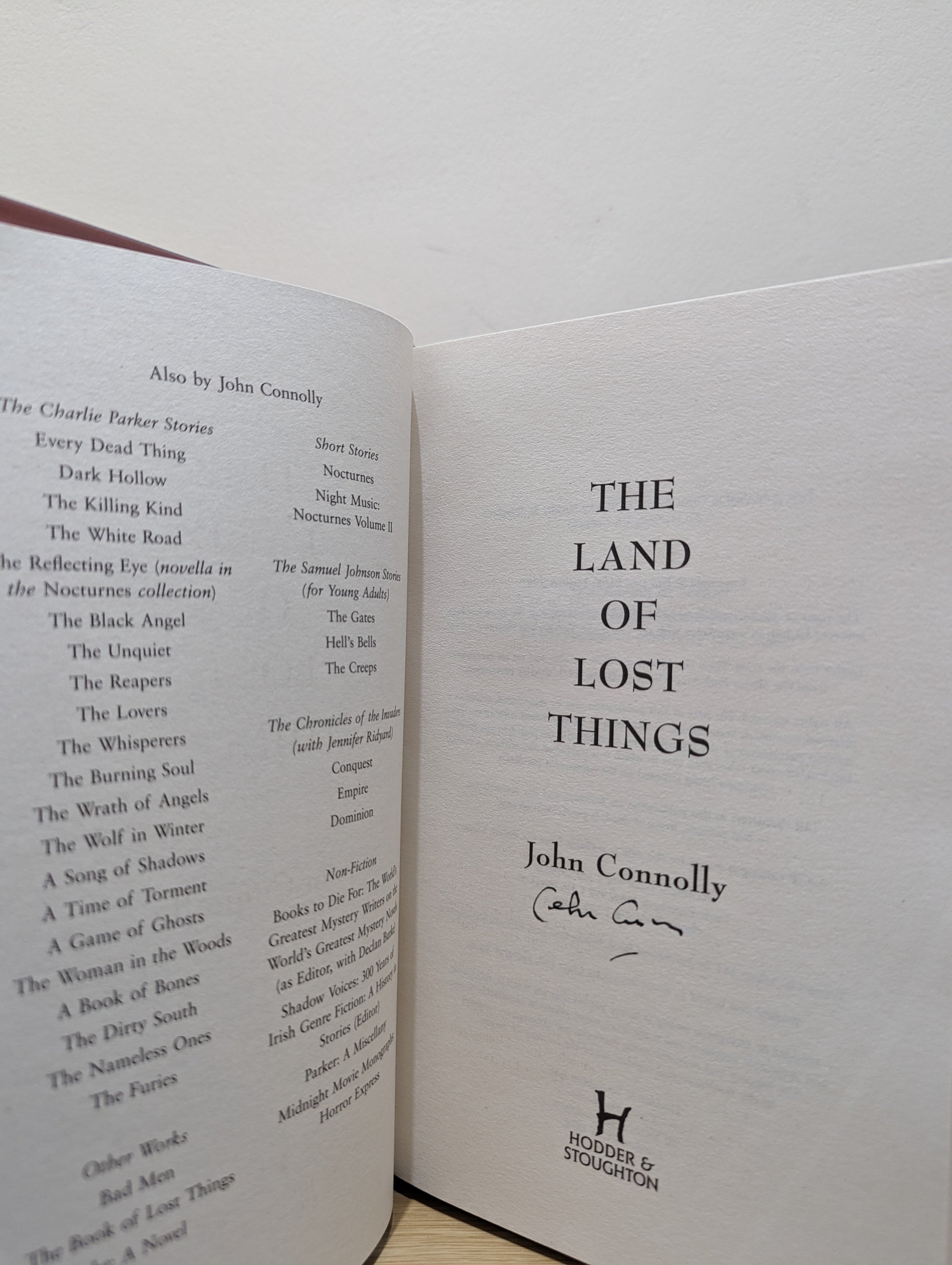 The Land of Lost Things: follow up to The Book of Lost Things (Signed First Edition with bookmark)