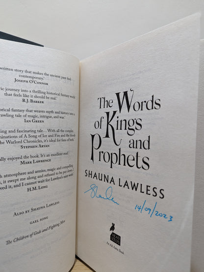 Words of Kings and Prophets: sequal to Children of Gods and Fighting Men (Gael Song 2) (Signed Dated First Edition)