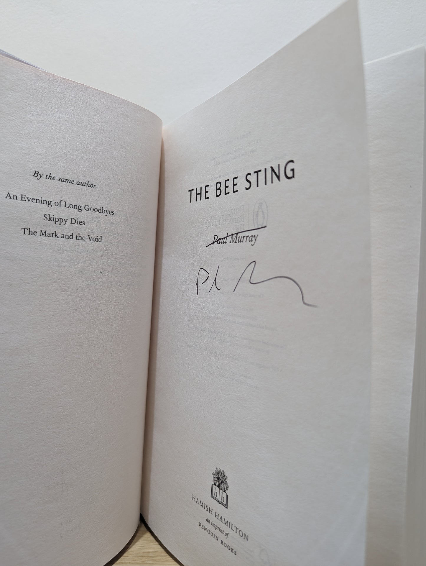 The Bee Sting (Signed by Author)