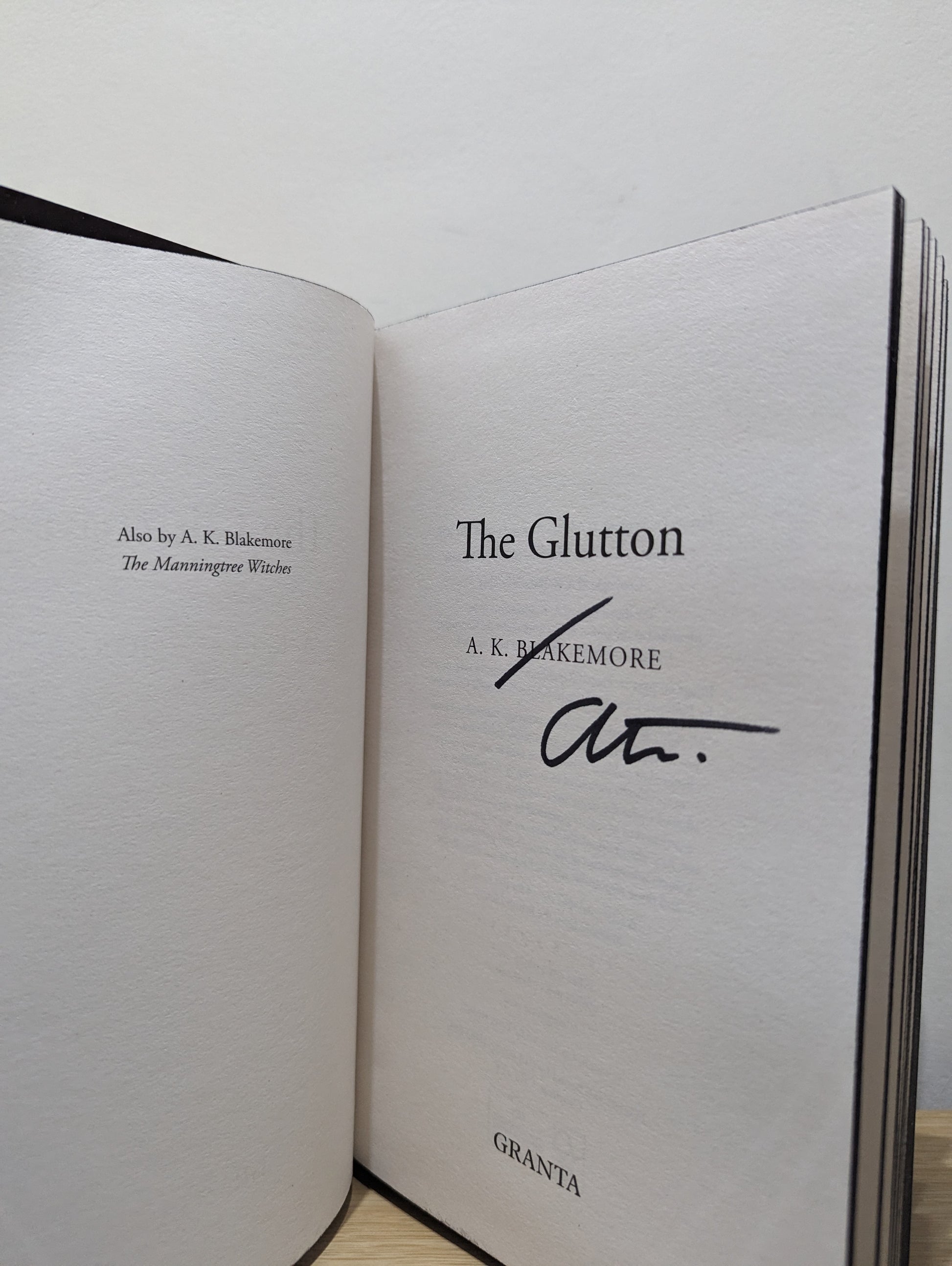 The Glutton (Signed First Edition with sprayed edges)