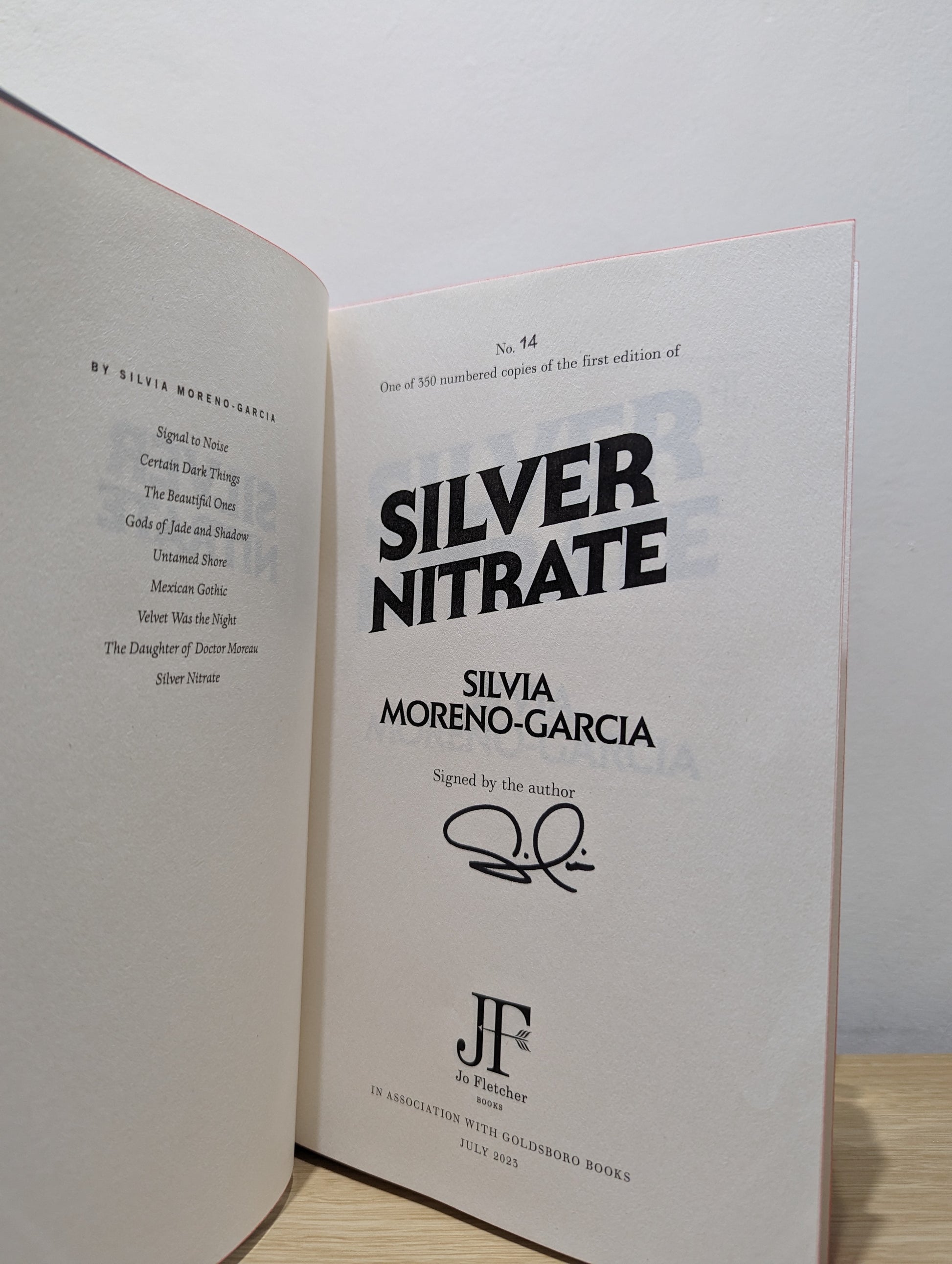 Silver Nitrate (Signed First Edition with sprayed edges)