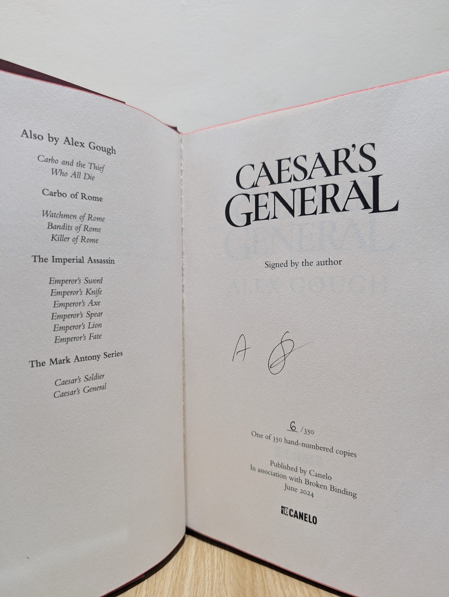 The Mark Antony Series 1-2: Caesar's Soldier; Caesar's General (Signed First Edition with sprayed edges)