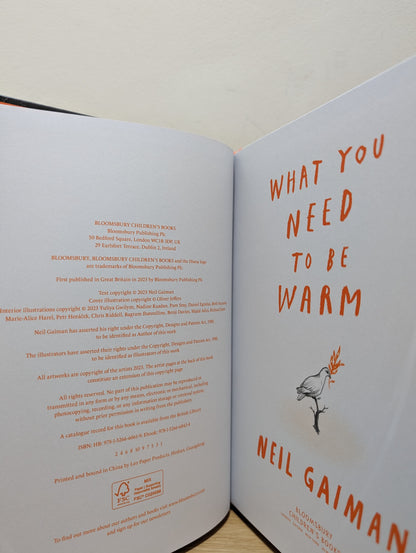 What You Need to Be Warm (Signed First Edition)