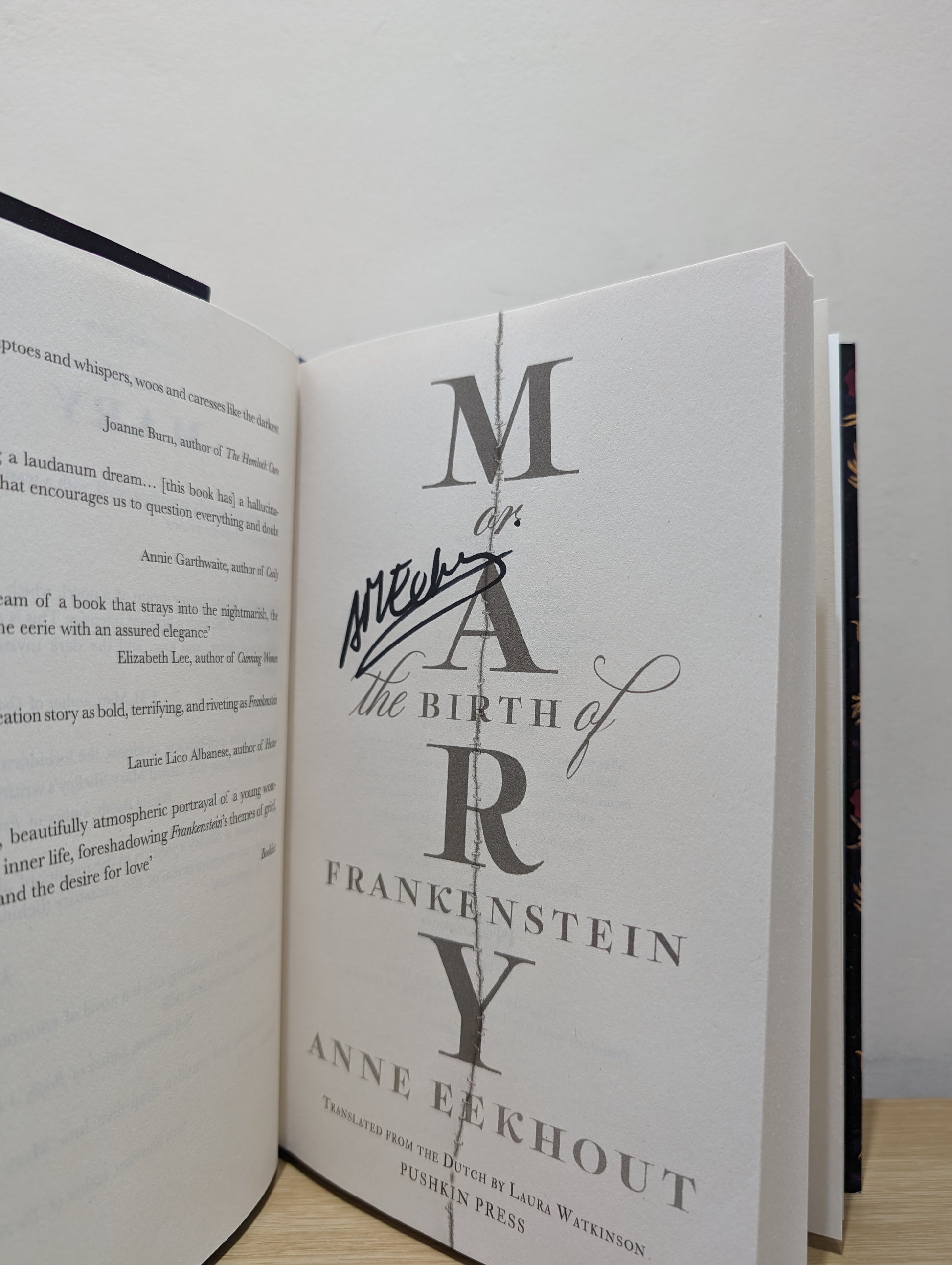 Mary: or, The Birth of Frankenstein (Signed First Edition)