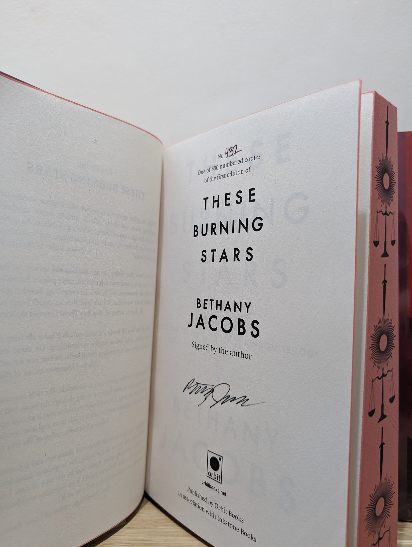 These Burning Stars (Signed Numbered First Edition with sprayed edges)