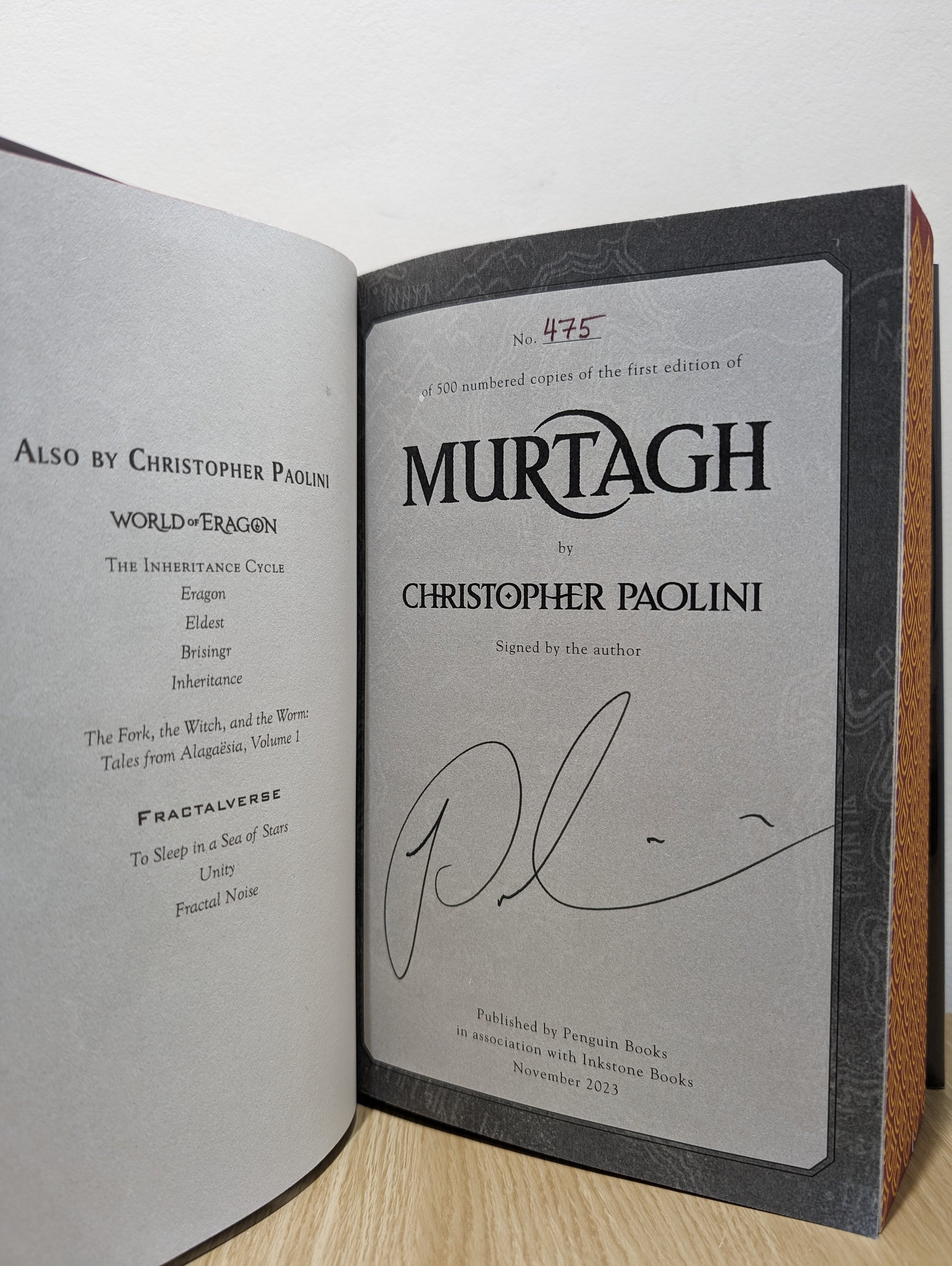 Murtagh: The World of Eragon (Signed First Edition with sprayed edges)