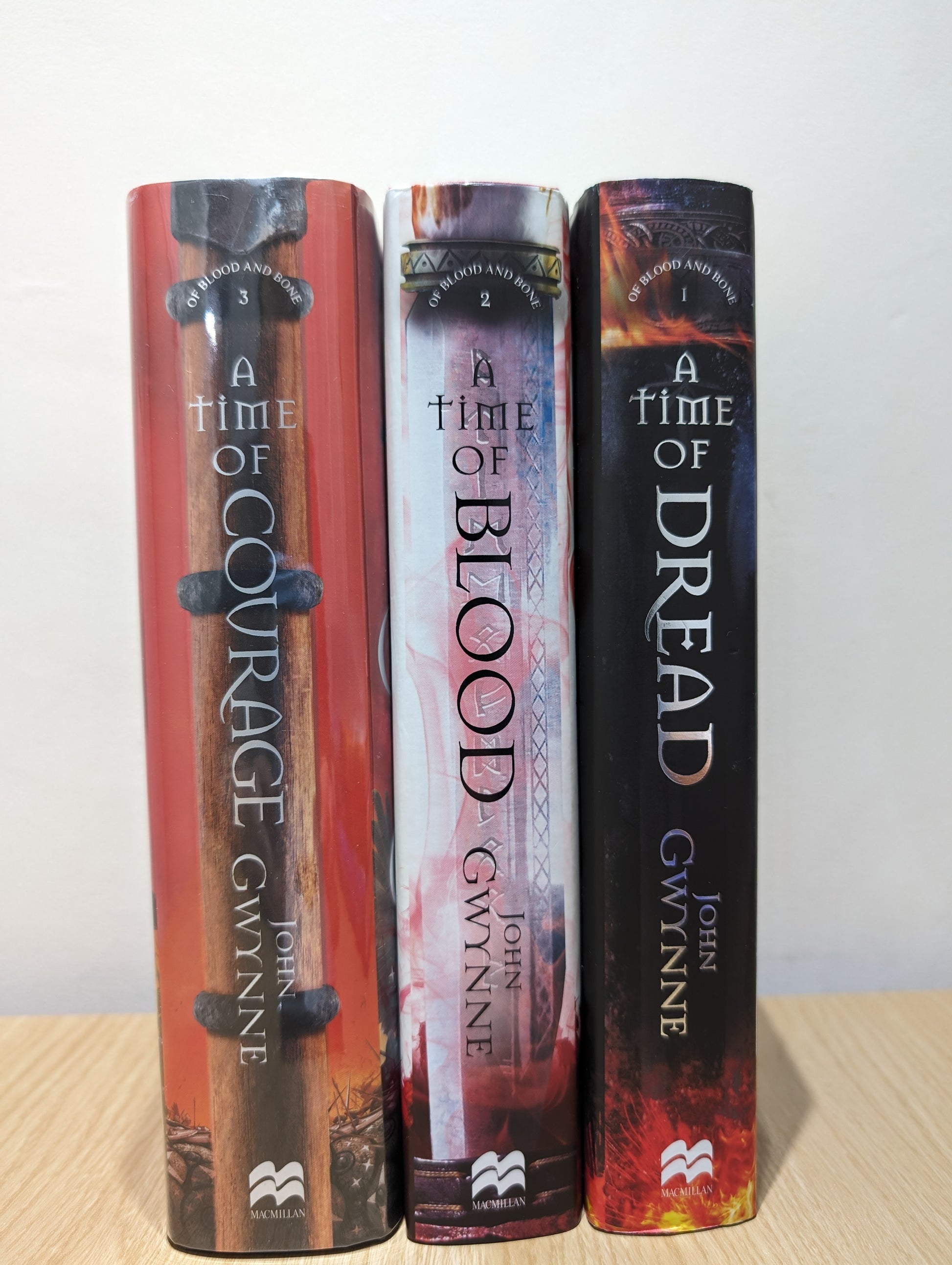 Of Blood and Bone 1-3: A Time of Dread; A Time of Blood; A Time of Courage (Signed First Edition Set)