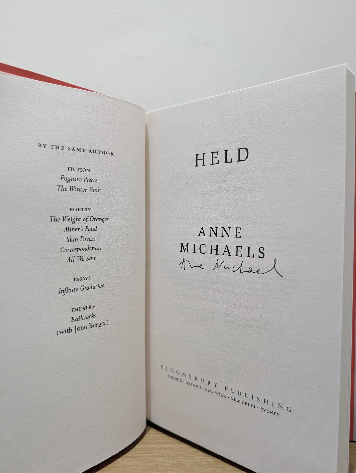 Held (Signed First Edition)