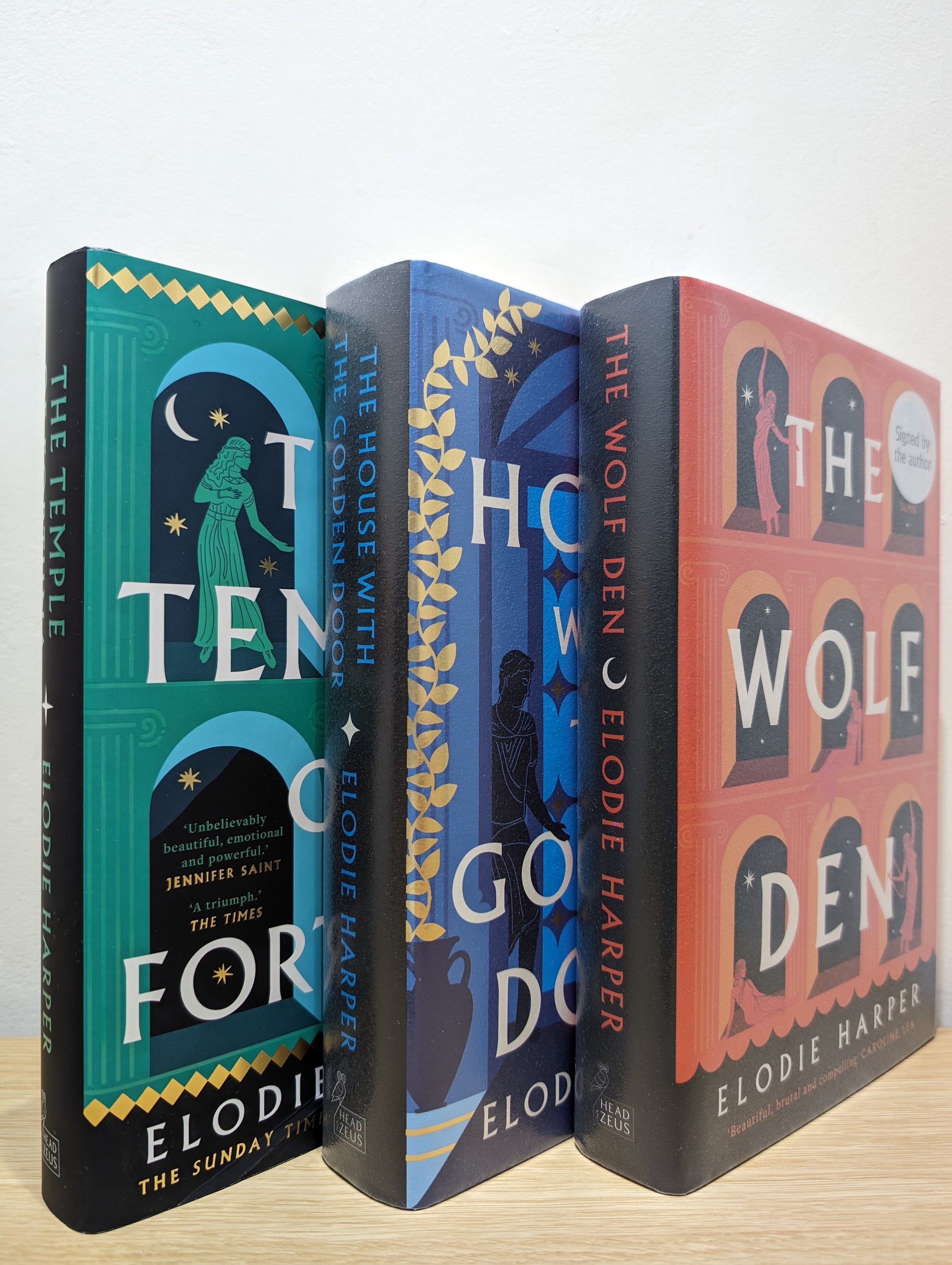 Wolf Den Trilogy: The Wolf Den; The House with the Golden Door; The Temple of Fortuna (Signed First Edition Set)