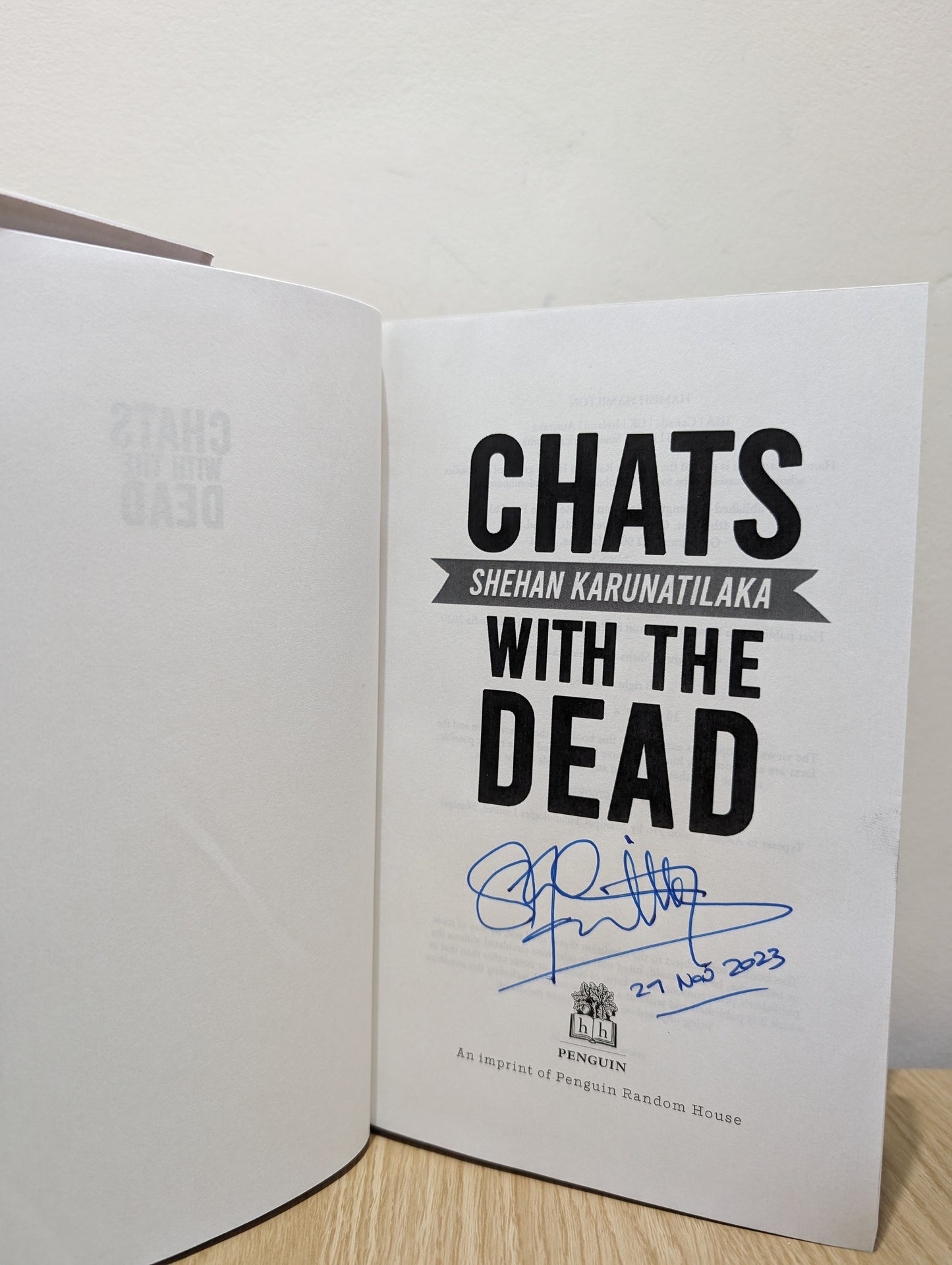 Chats With The Dead (Signed Dated First Edition)