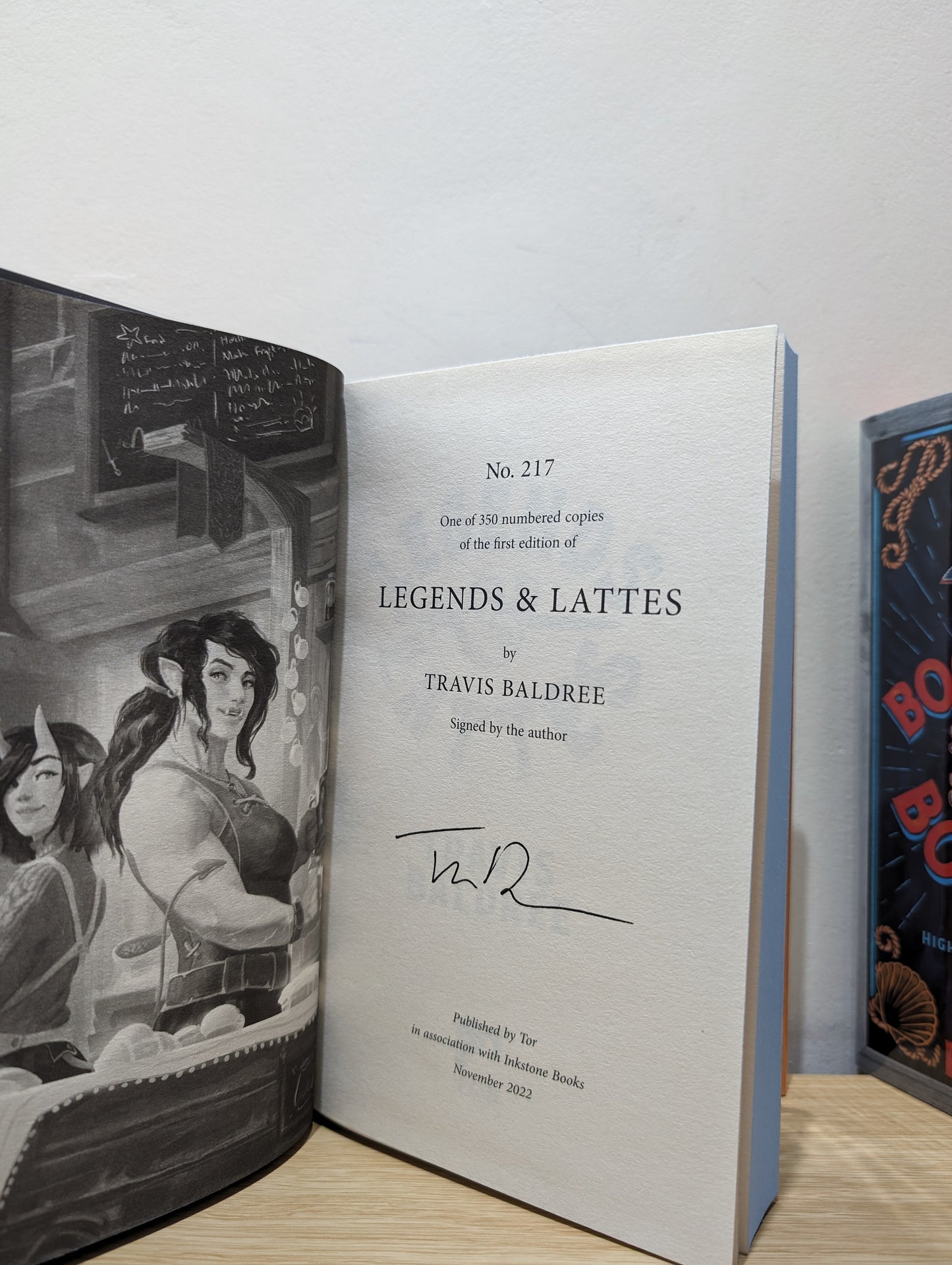 Legends & Lattes; Bookshops & Bonedust (Signed Numbered First Edition with sprayed edges)