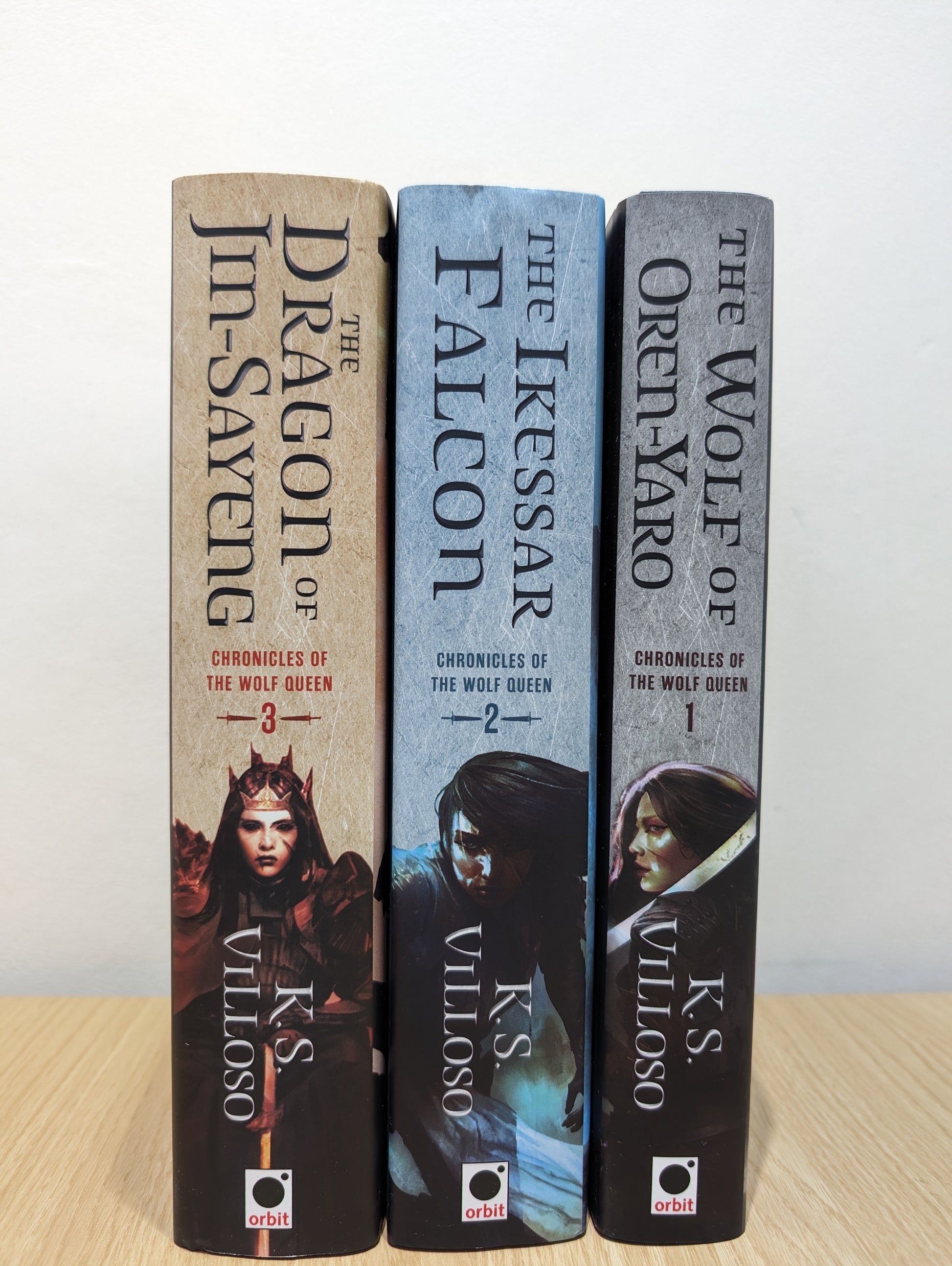 Chronicles of the Wolf Queen Series: The Wolf of Oren-Yaro; The Ikessar Falcon; The Dragon of Jin-Sayeng (Signed Set with sprayed edges)