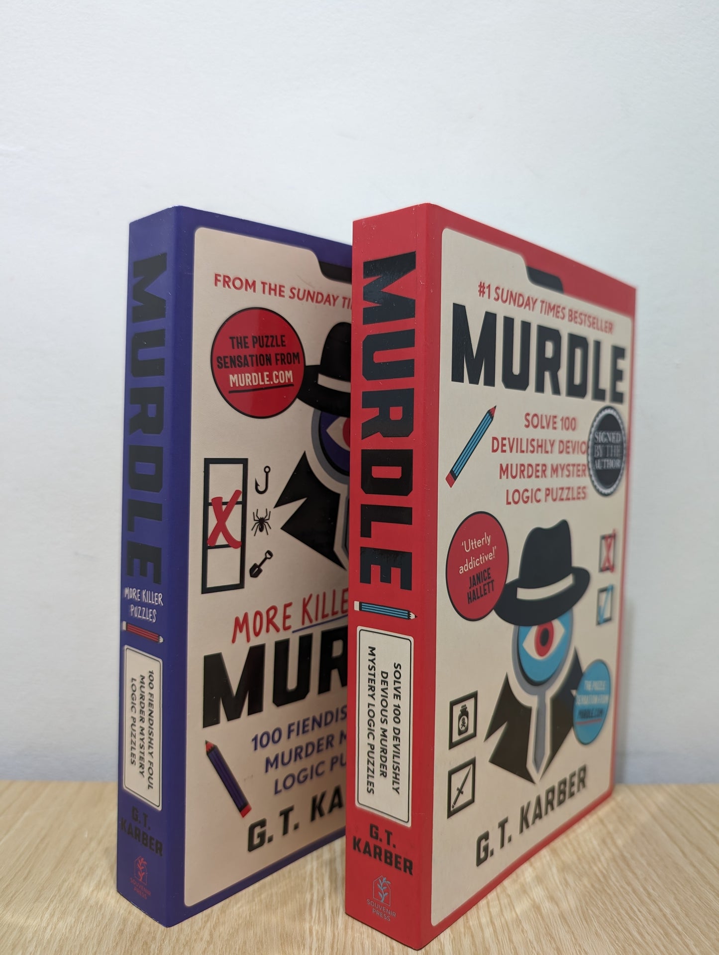 Murdle: Solve 100 Devilishly Devious Murder Mystery Logic Puzzles; More Killer Puzzles (Murdle Puzzle Series 1&2) (Signed Set)