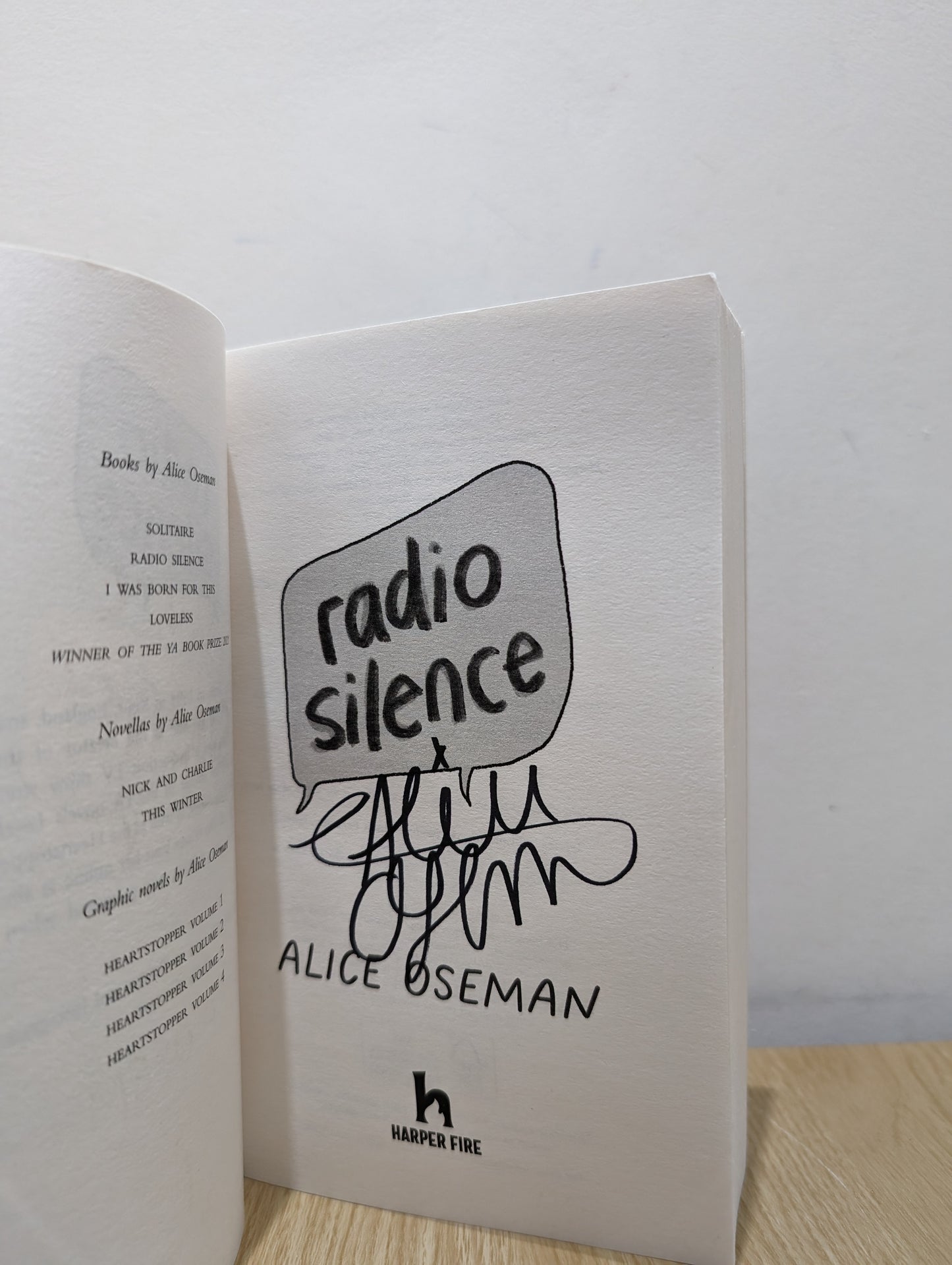 Radio Silence: from the author of HEARTSTOPPER (Signed to Title Page)