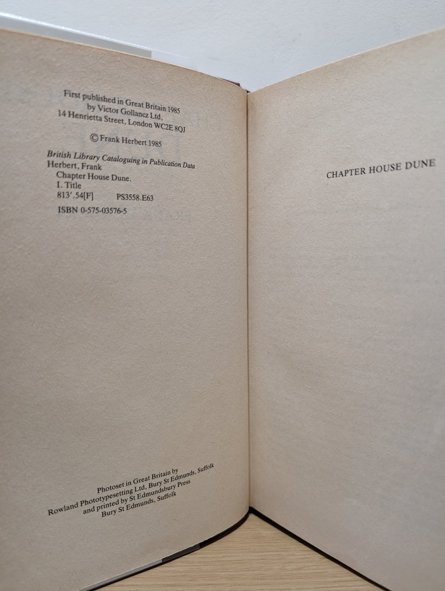 Chapter House Dune (First Edition)