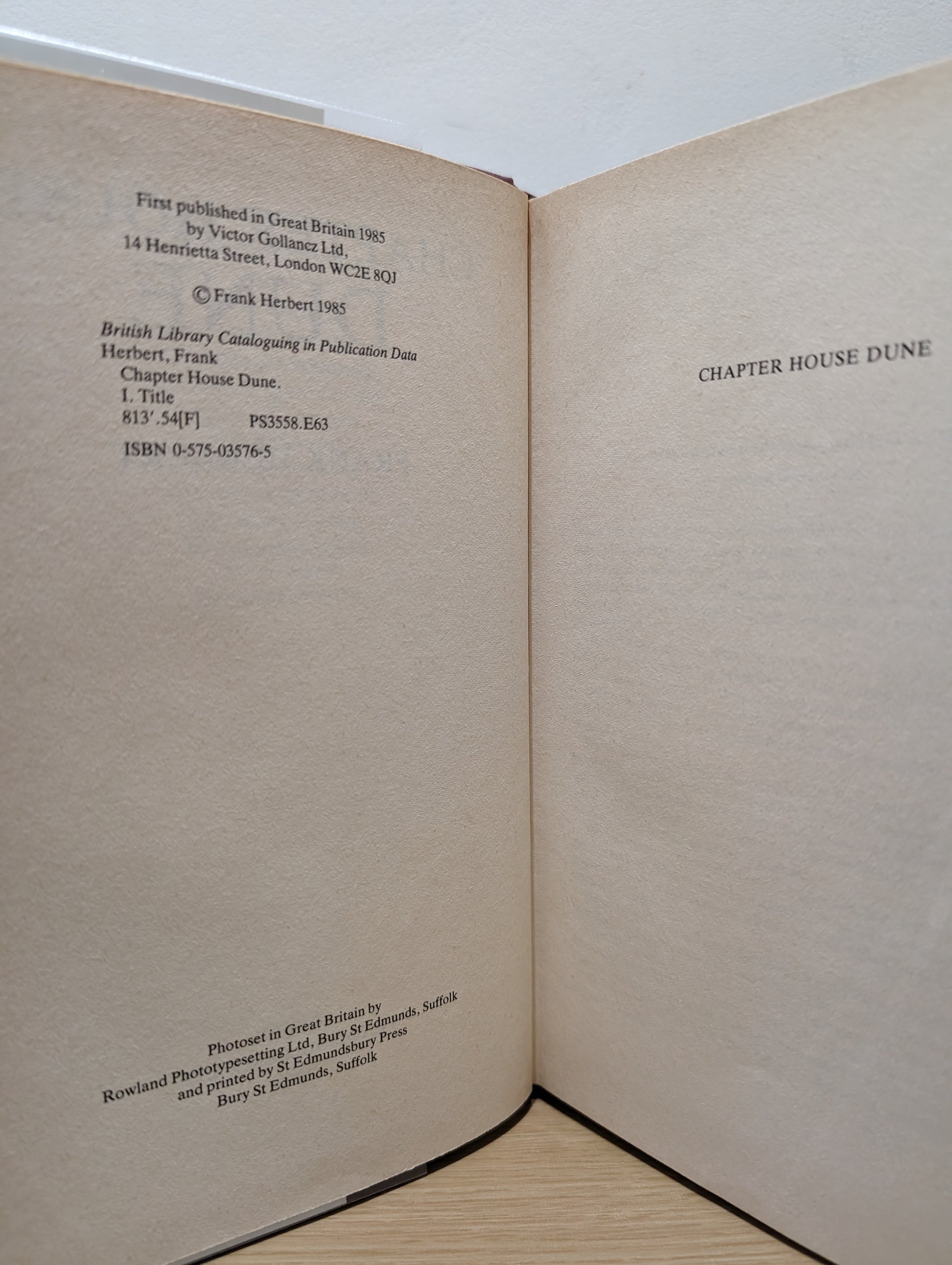 Chapter House Dune (First Edition)