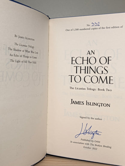 The Licanius Trilogy by James Islington (Signed Numbered with sprayed edges)