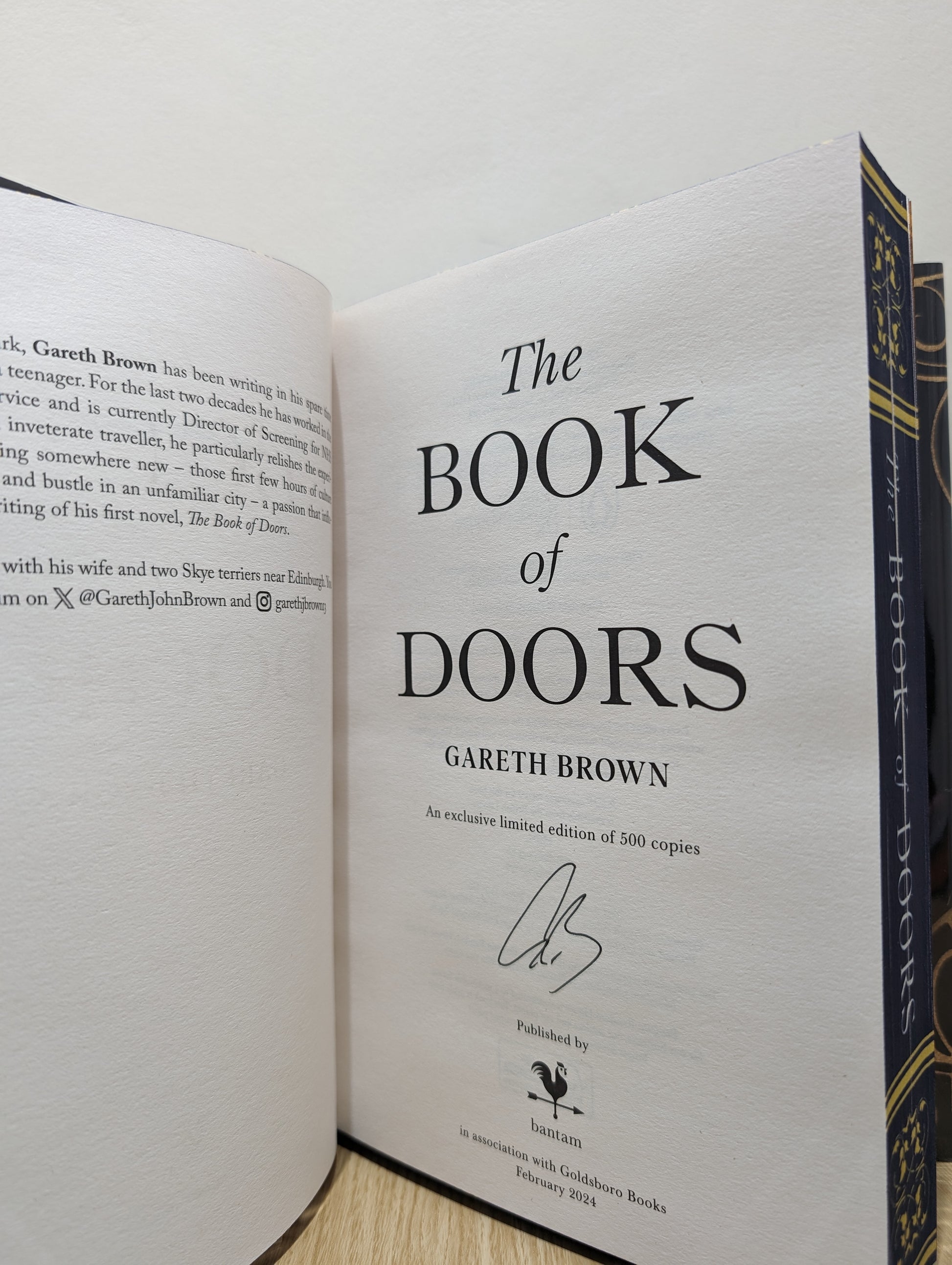 The Book of Doors (Signed First Edition with sprayed edges)