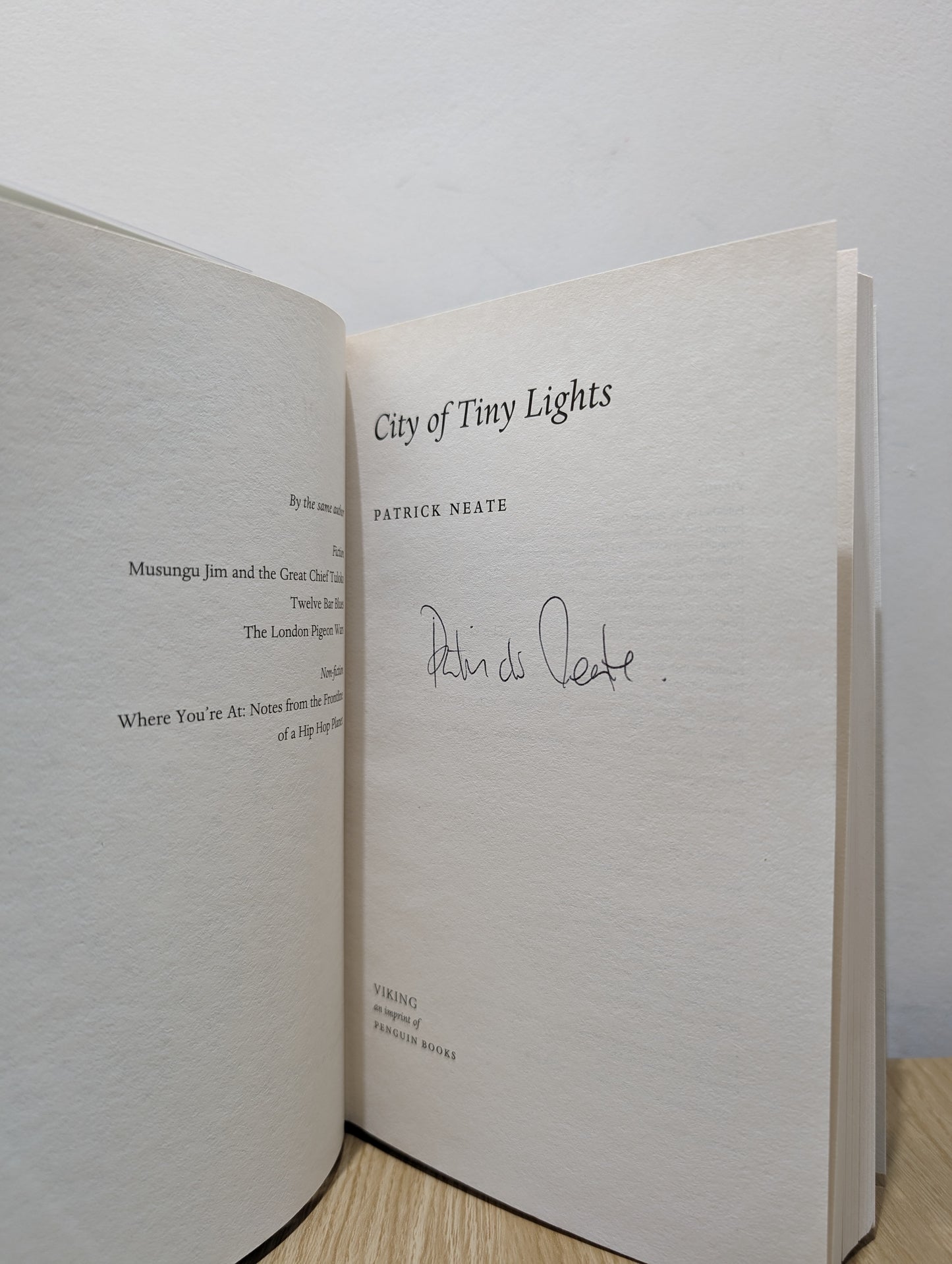 City Of Tiny Lights (Signed First Edition)