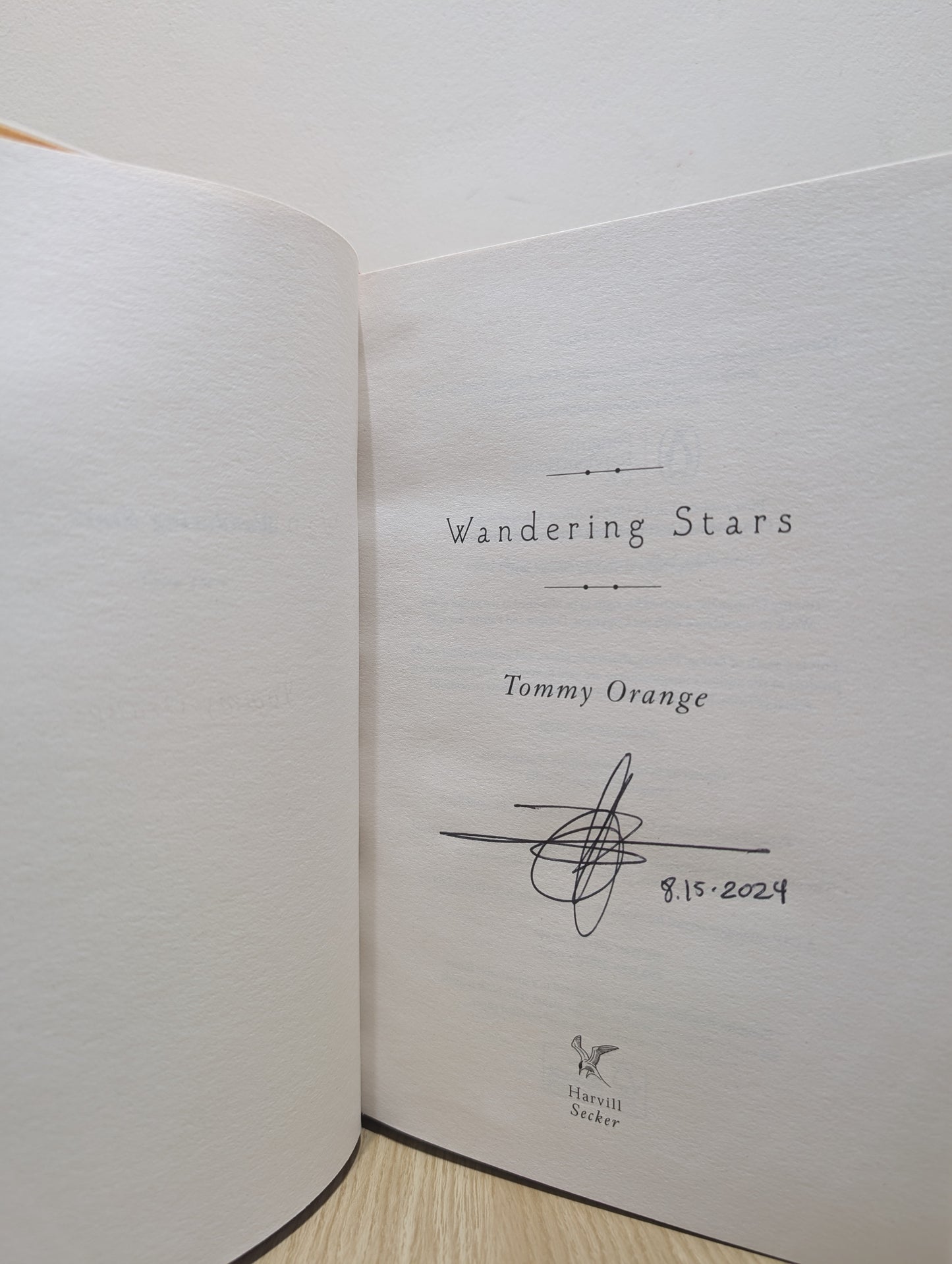 Wandering Stars (Signed Dated First Edition)