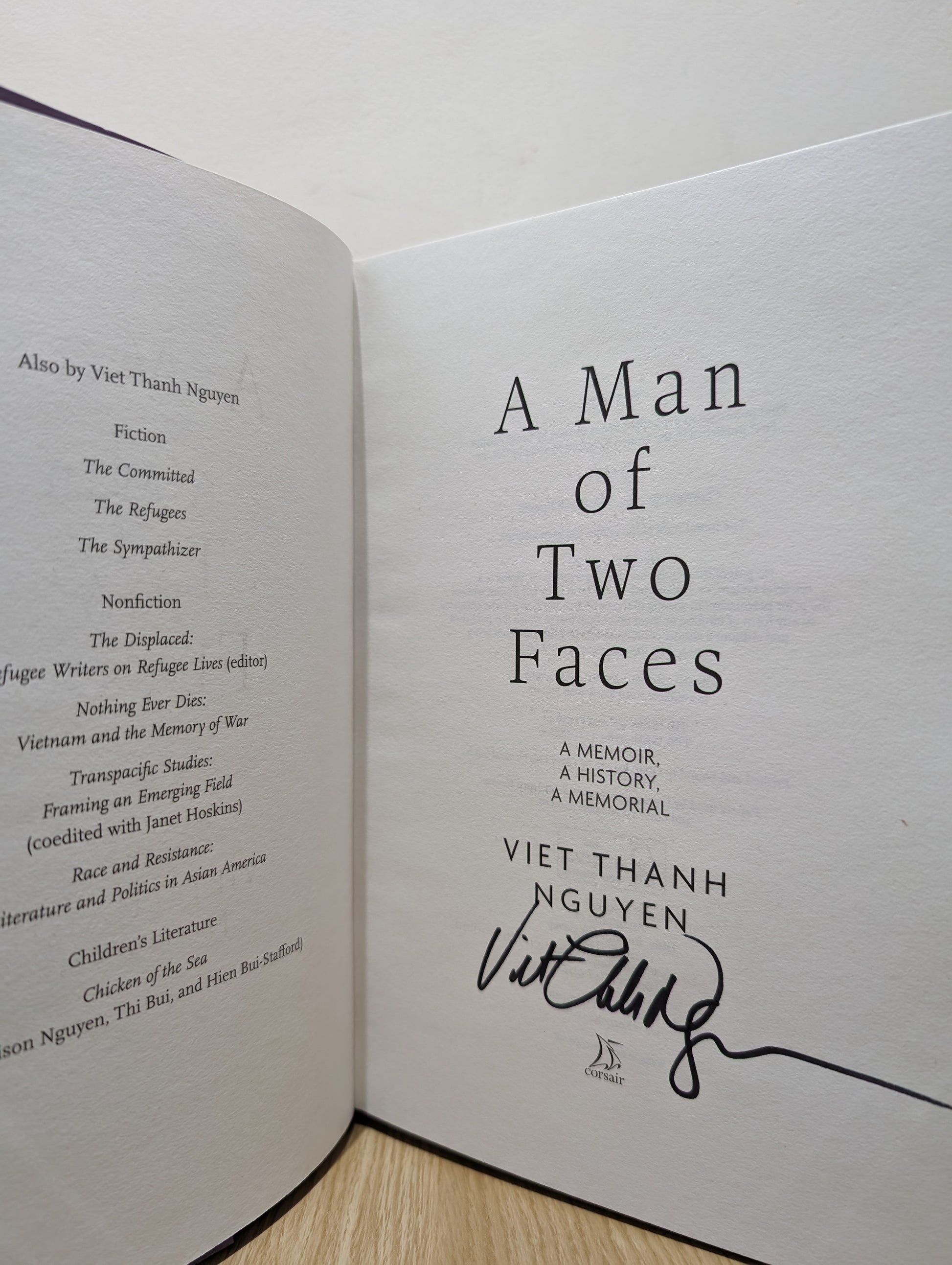 A Man of Two Faces (Signed First Edition)