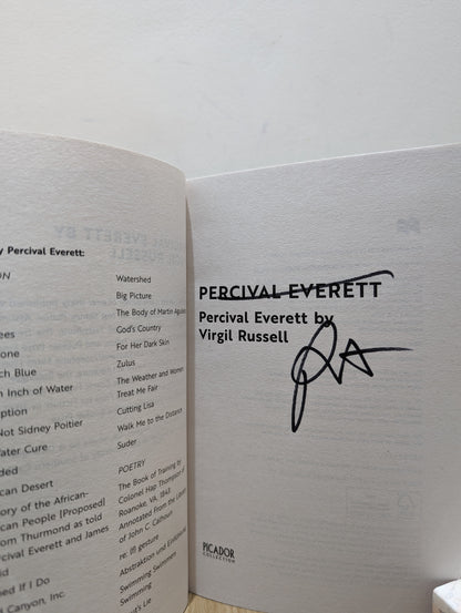 Percival Everett by Virgil Russell (Picador Collection) (Signed to Title Page)