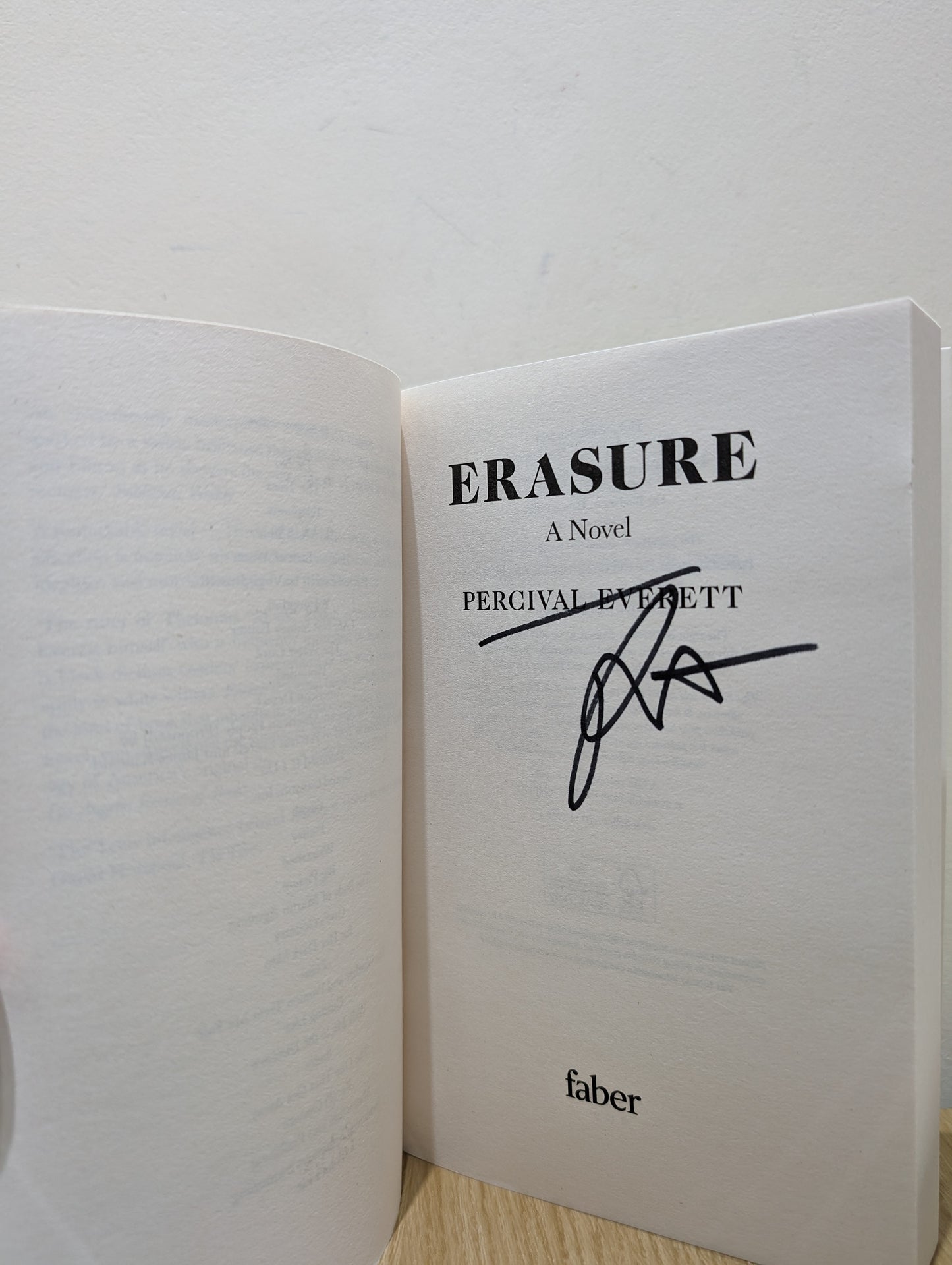 Erasure (Signed to Title Page)