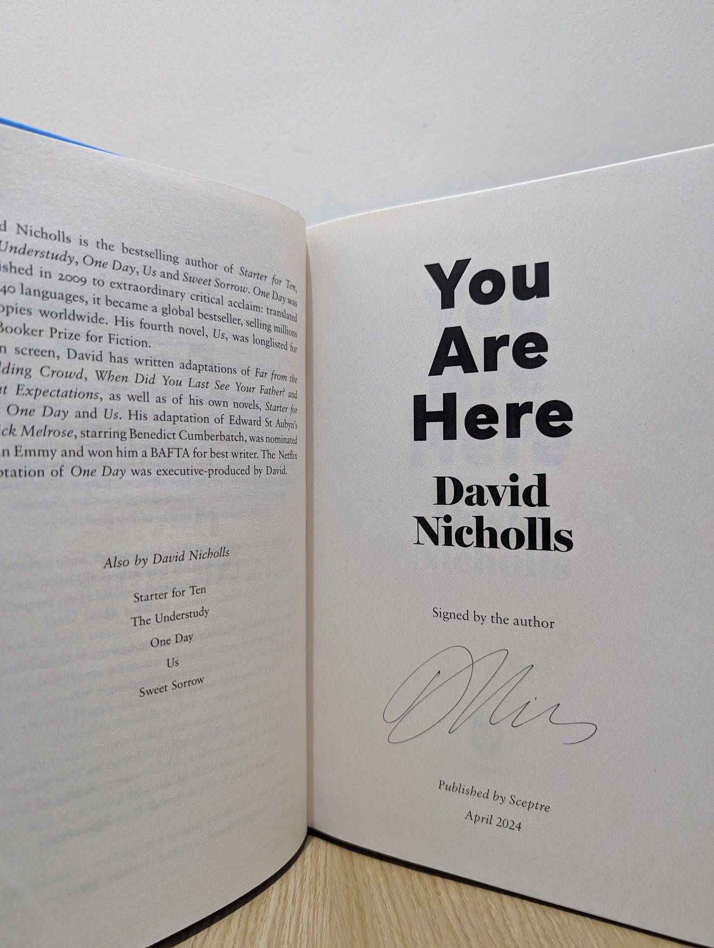 You Are Here: The new novel by the author of global sensation ONE DAY (Signed First Edition with bonus chapter)