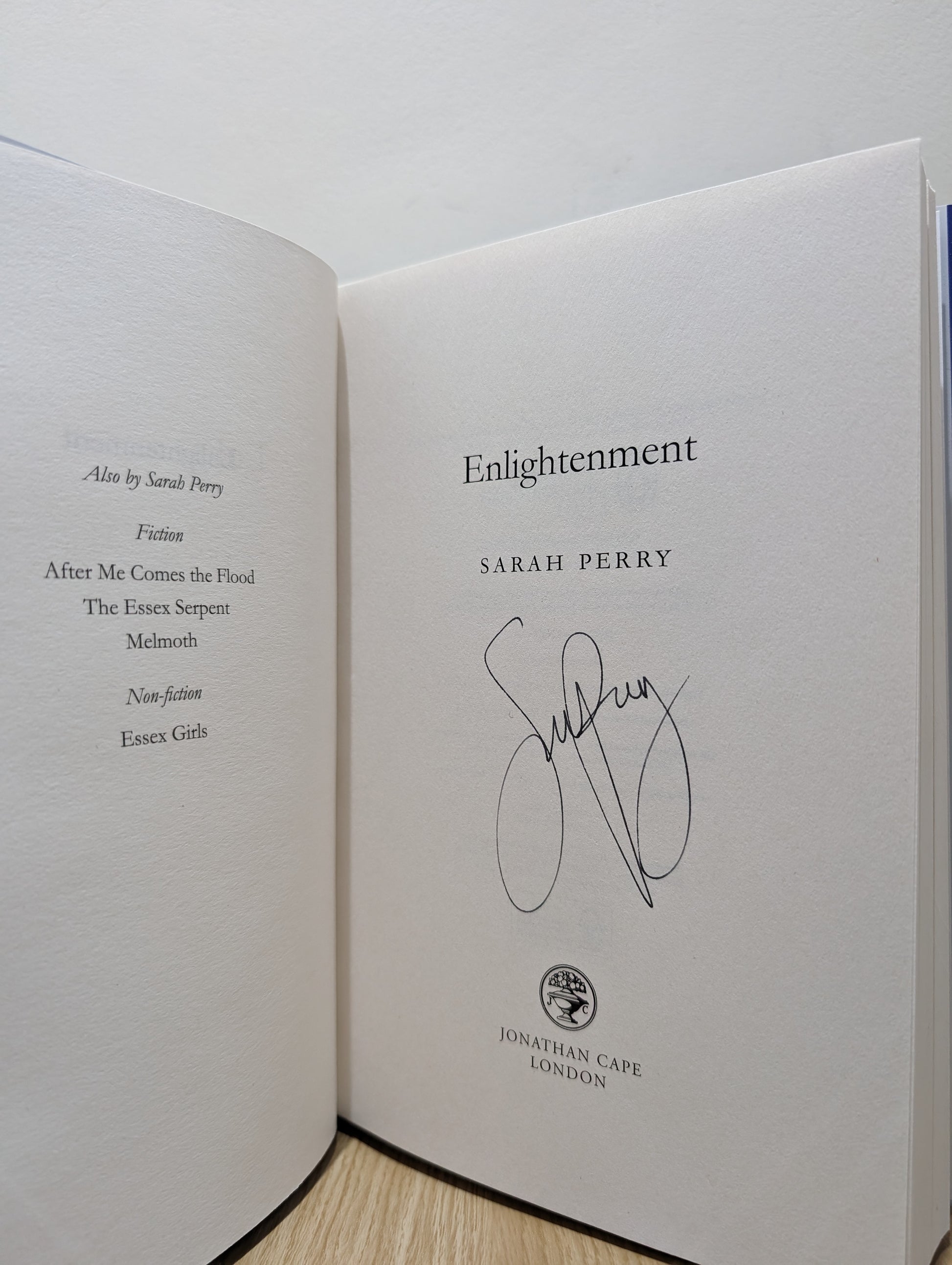 Enlightenment: From the author of the #1 Sunday Times bestseller The Essex Serpent (Signed First Edition)