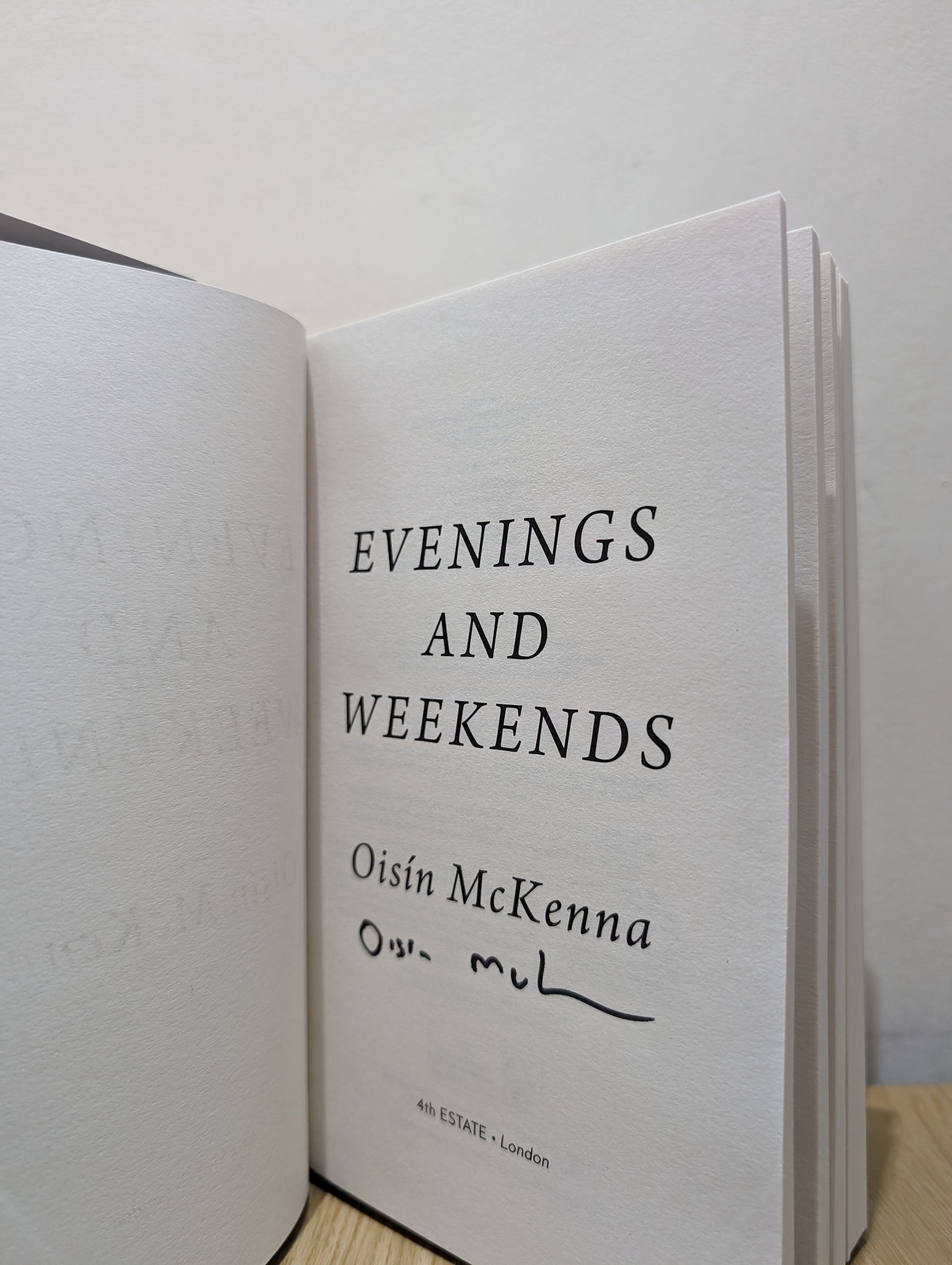 Evenings and Weekends (Signed First Edition)