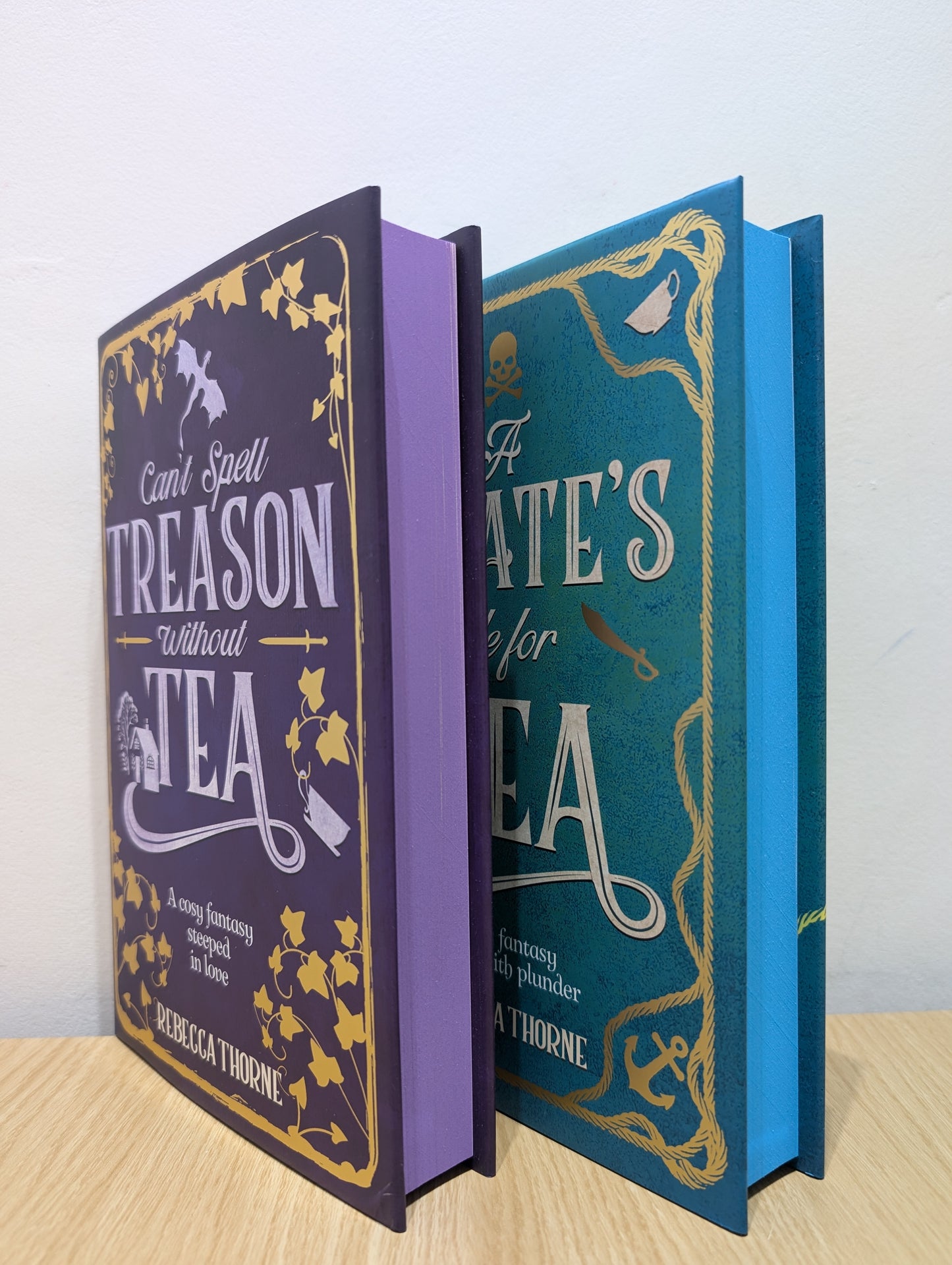 Can't Spell Treason Without Tea; A Pirate's Life for Tea (Tomes & Tea 1-2) (Signed Numbered First Edition with sprayed edges)