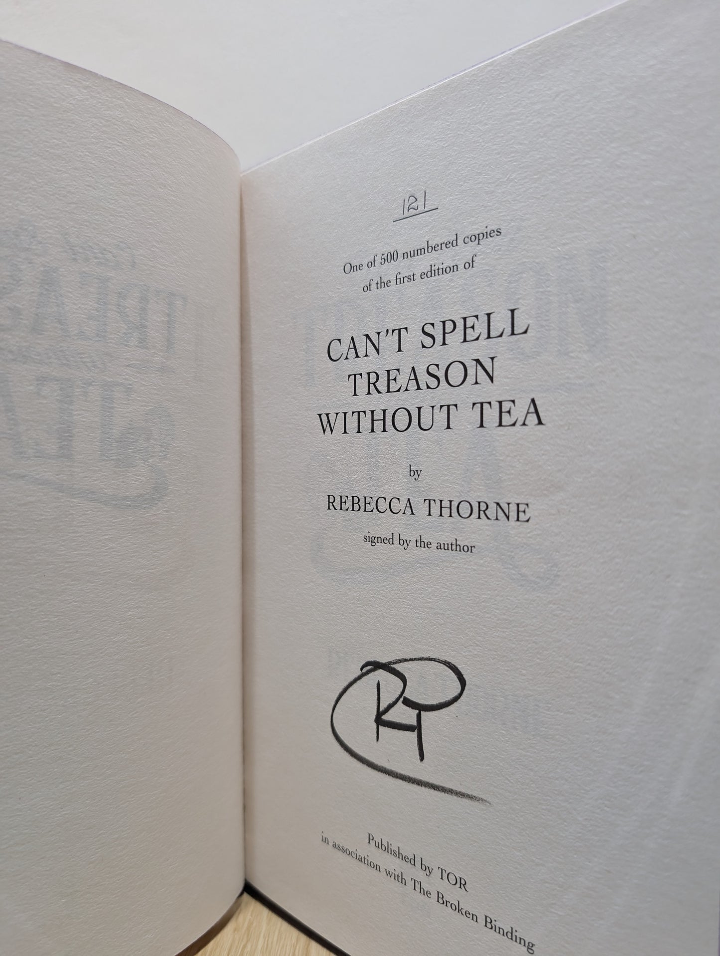 Can't Spell Treason Without Tea; A Pirate's Life for Tea (Tomes & Tea 1-2) (Signed Numbered First Edition with sprayed edges)