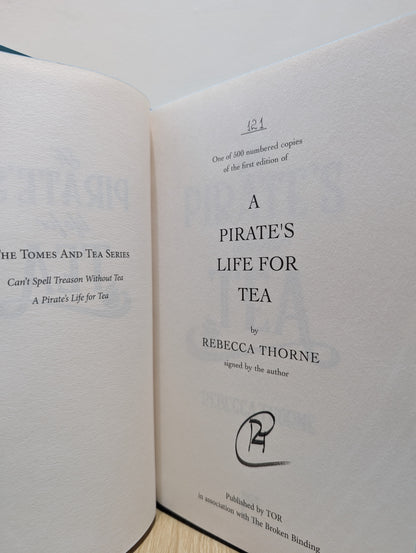 Can't Spell Treason Without Tea; A Pirate's Life for Tea (Tomes & Tea 1-2) (Signed Numbered First Edition with sprayed edges)