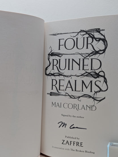 Five Broken Blades; Four Ruined Realms (Signed First Edition with sprayed edges)