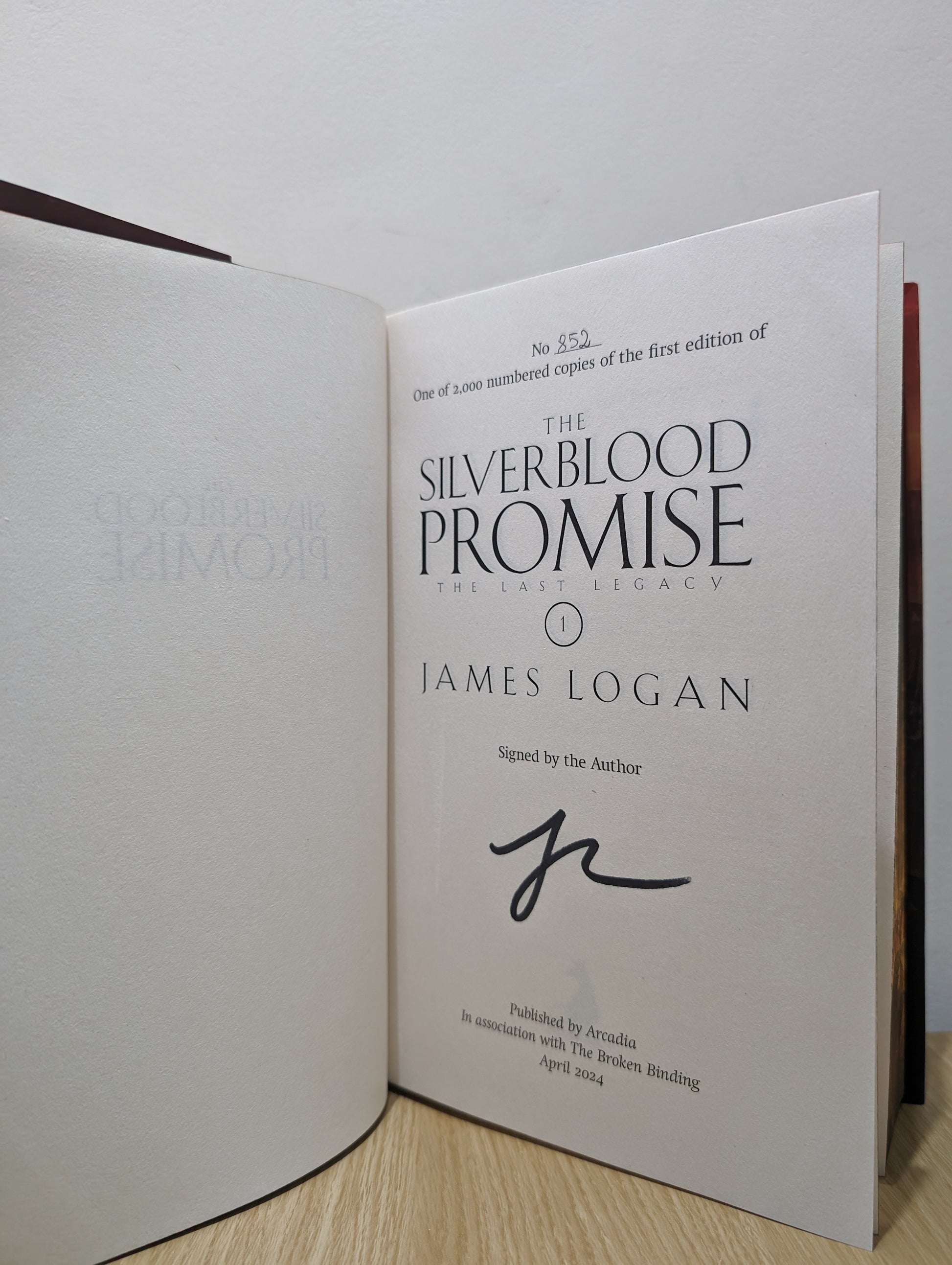 The Silverblood Promise (The Last Legacy 1) (Signed Numbered First Edition with sprayed edges)