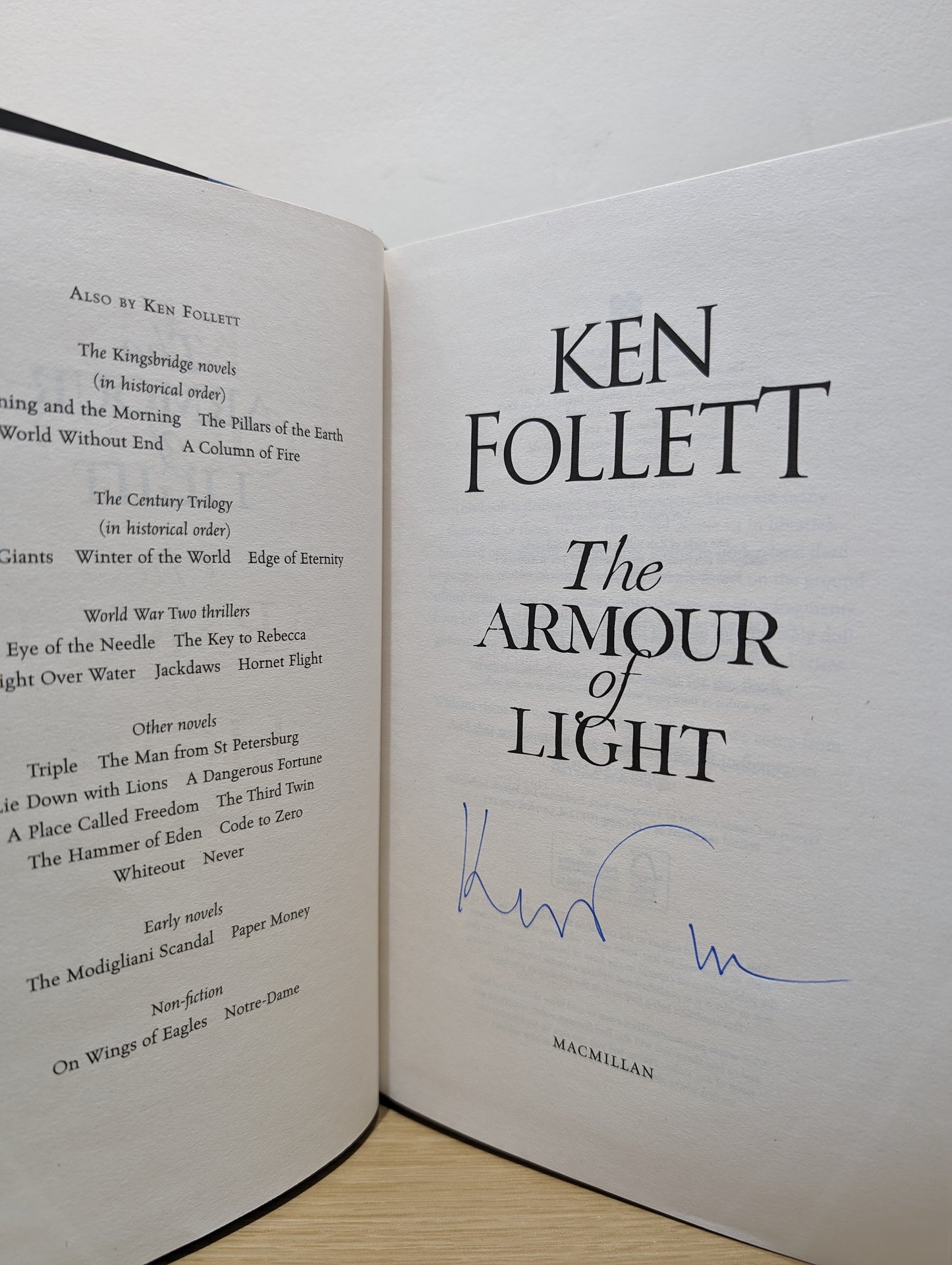 The Armour of Light (The Kingsbridge Novels 5) (Signed First Edition)