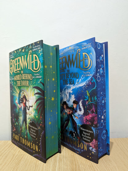 Greenwild 1-2: The World Behind The Door; The City Beyond the Sea (Signed First Edition Set with sprayed edges)