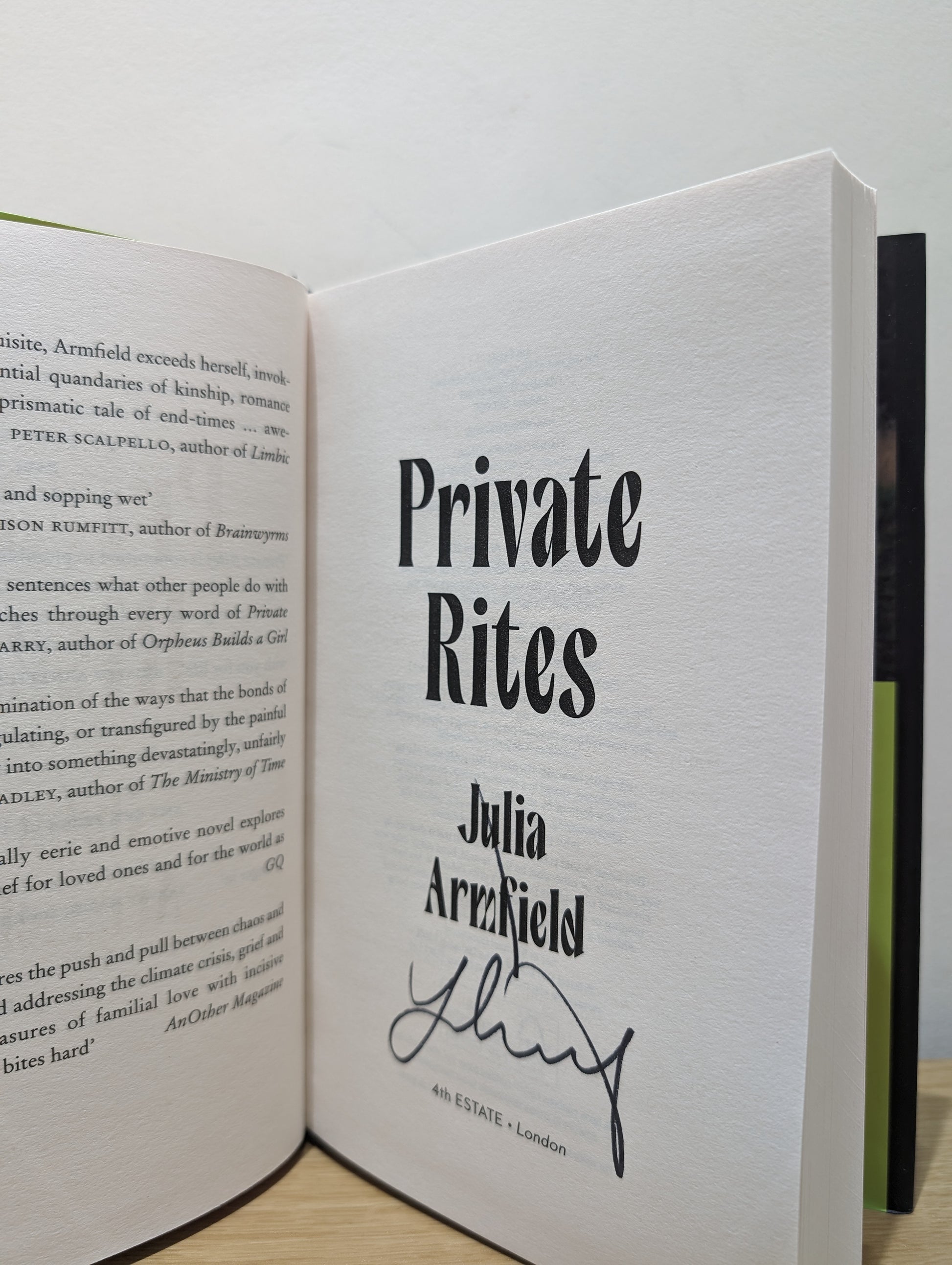 Private Rites: The thrilling new 2024 novel from the author of Our Wives Under the Sea (Signed First Edition)