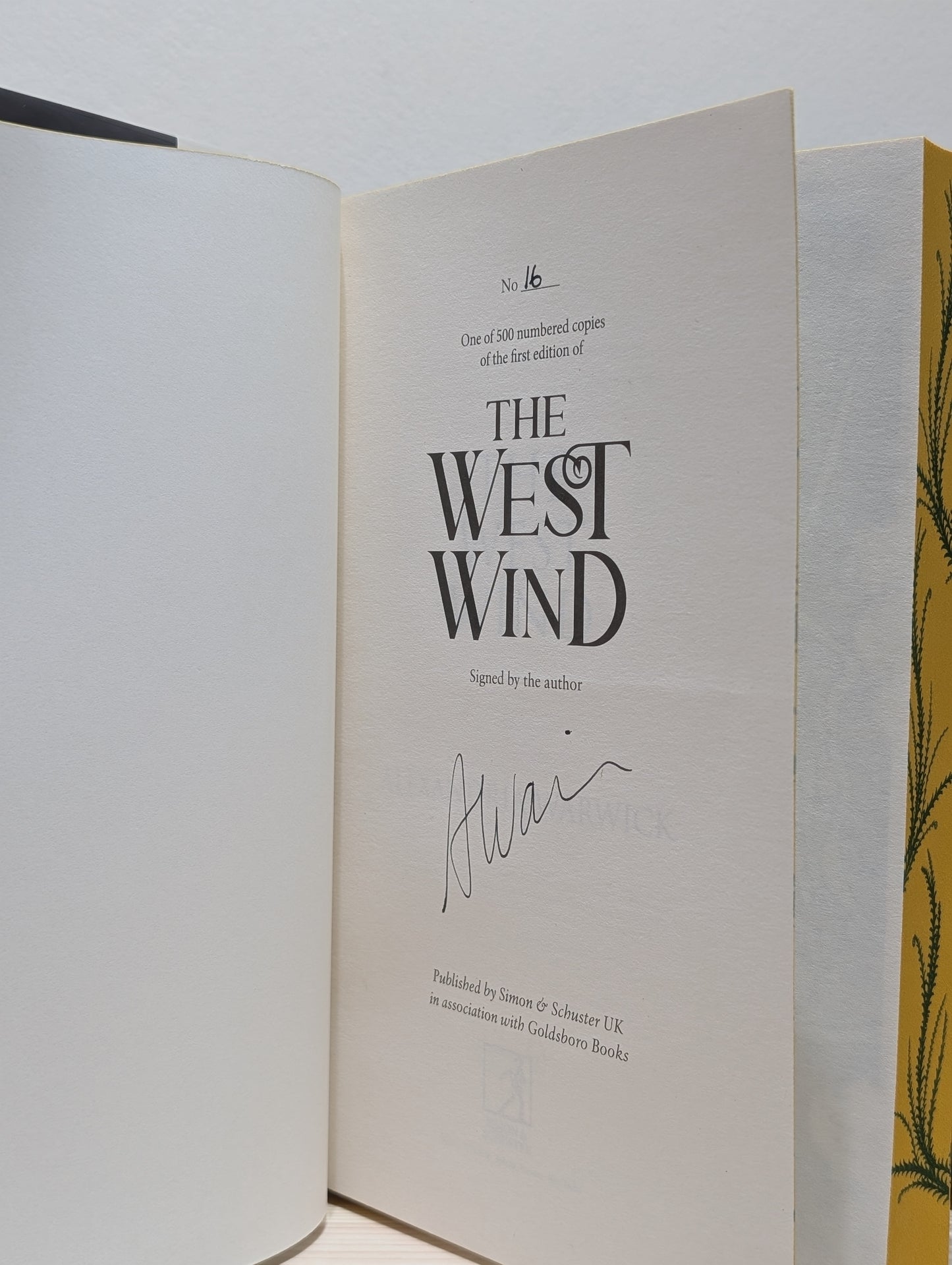 The North Wind; The West Wind (Signed Numbered First Edition with sprayed edges)