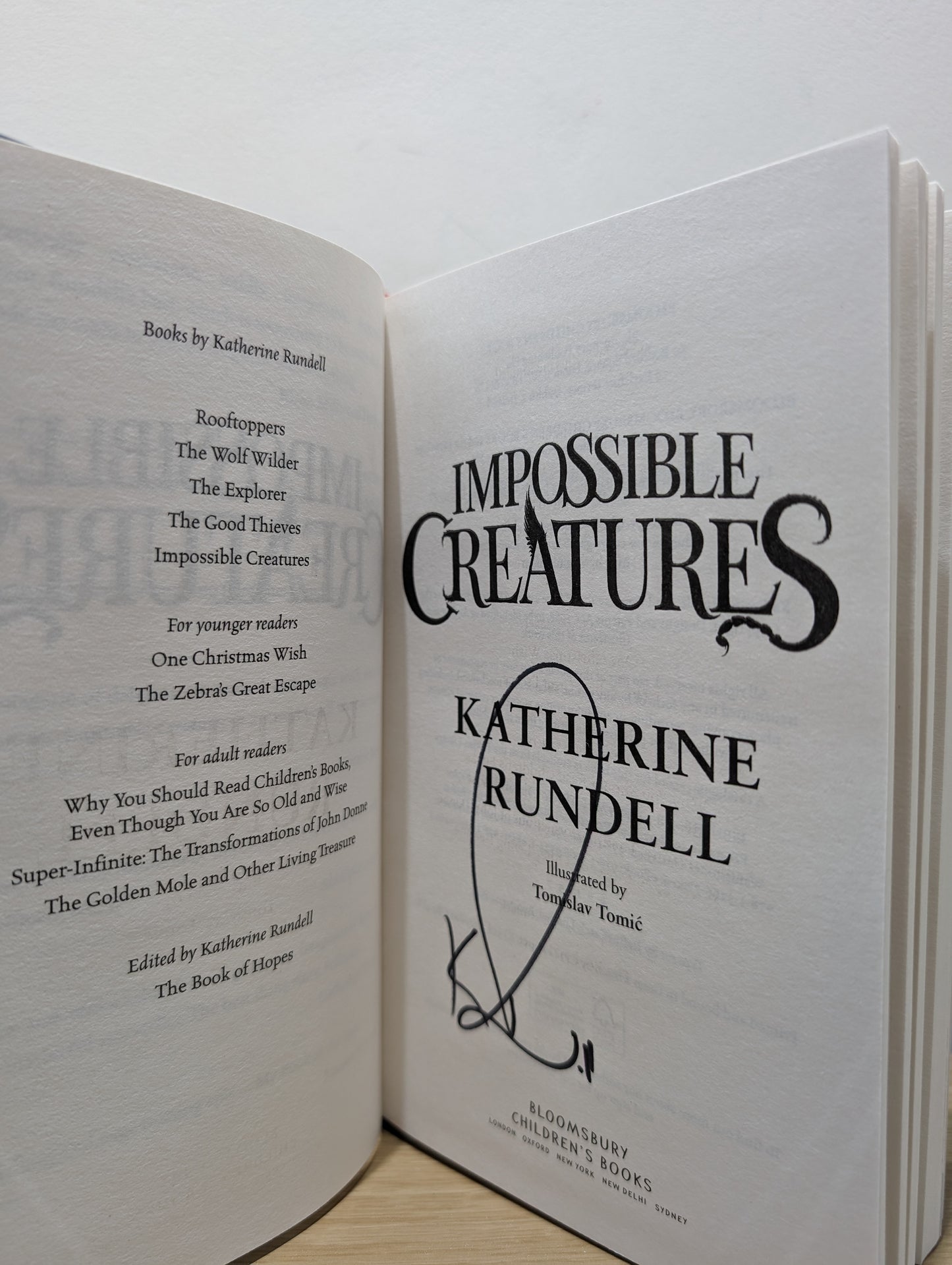 Impossible Creatures (Signed to Title Page)