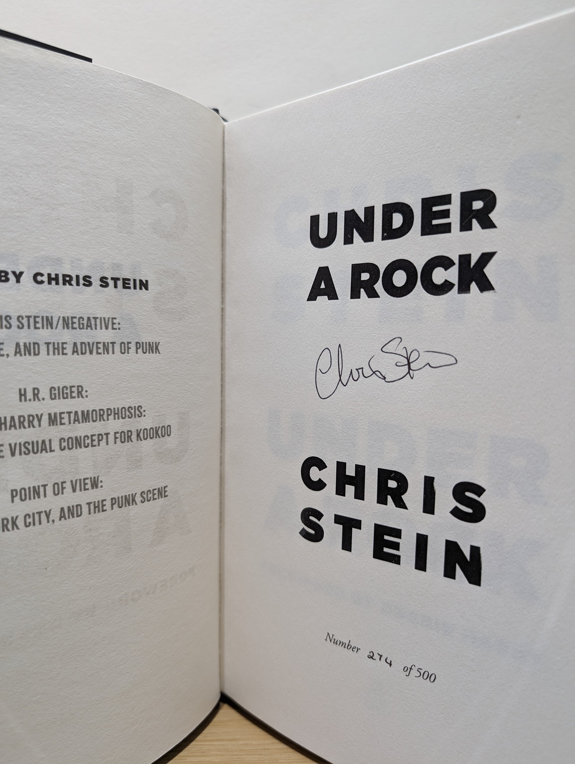 Under A Rock (Signed Numbered First Edition)