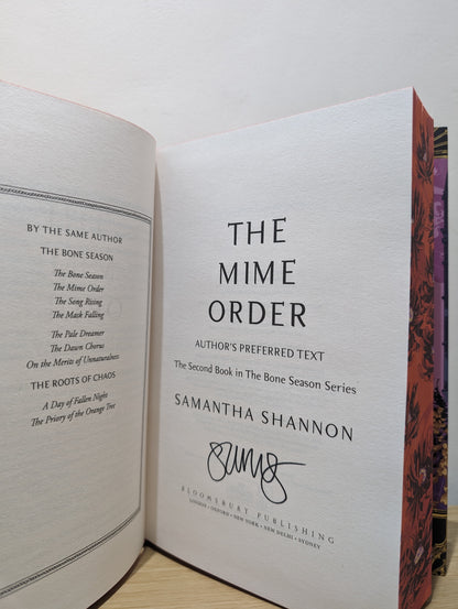 The Mime Order: The Bone Season Book 2 (Signed Special Edition with sprayed edges)