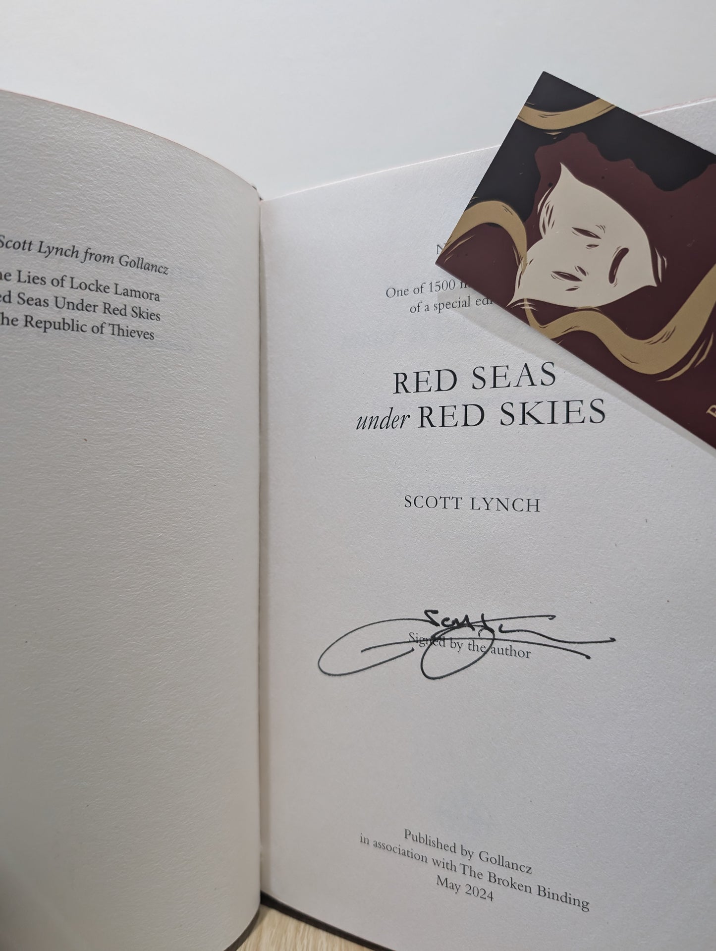 Gentleman Bastard Series: The Lies of Locke Lamora; Red Seas Under Red Skies; The Republic of Thieves (Signed Numbered Edition with sprayed edges)