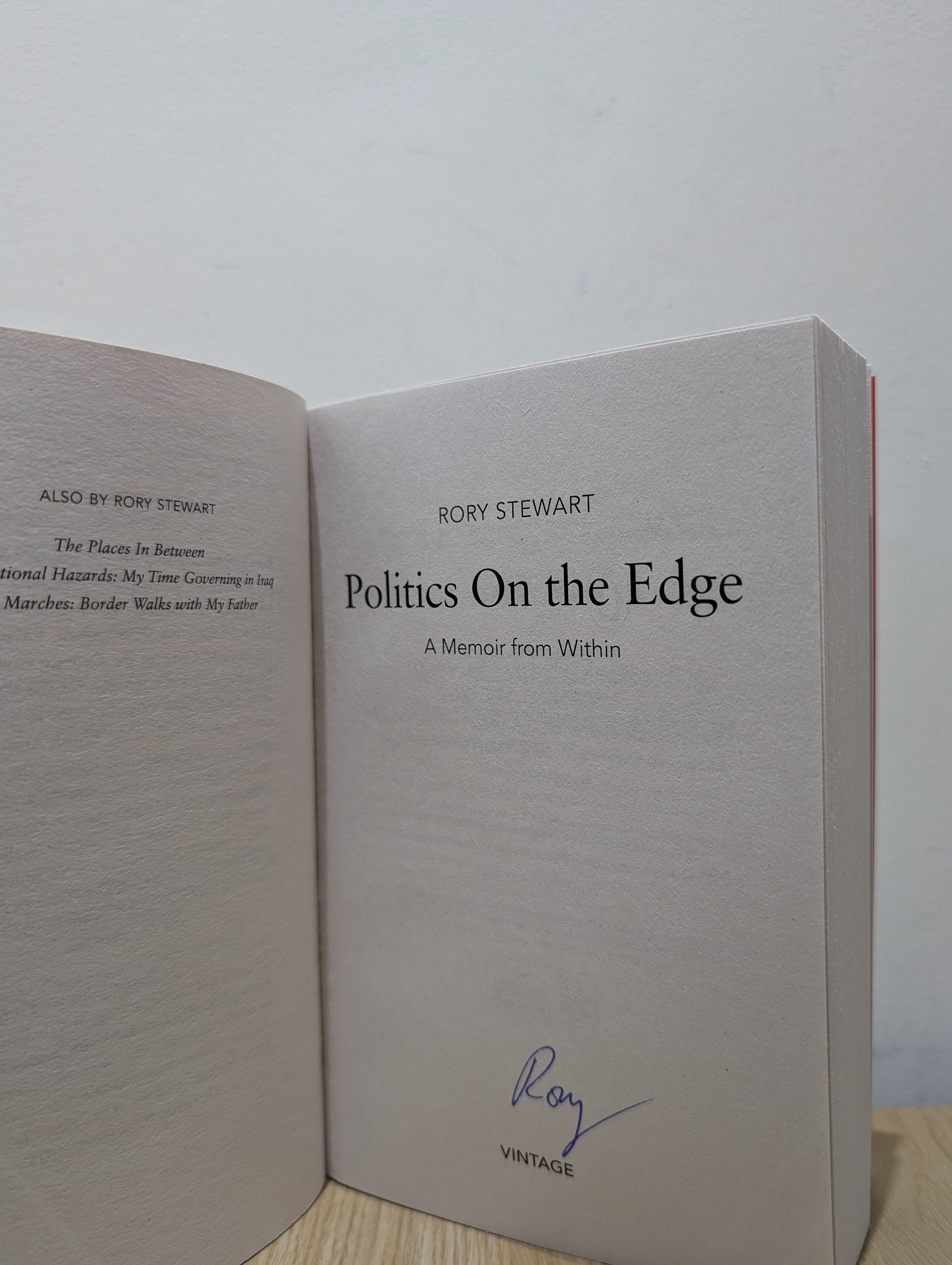 Politics On the Edge: A Memoir from Within (Signed Paperback Edition)