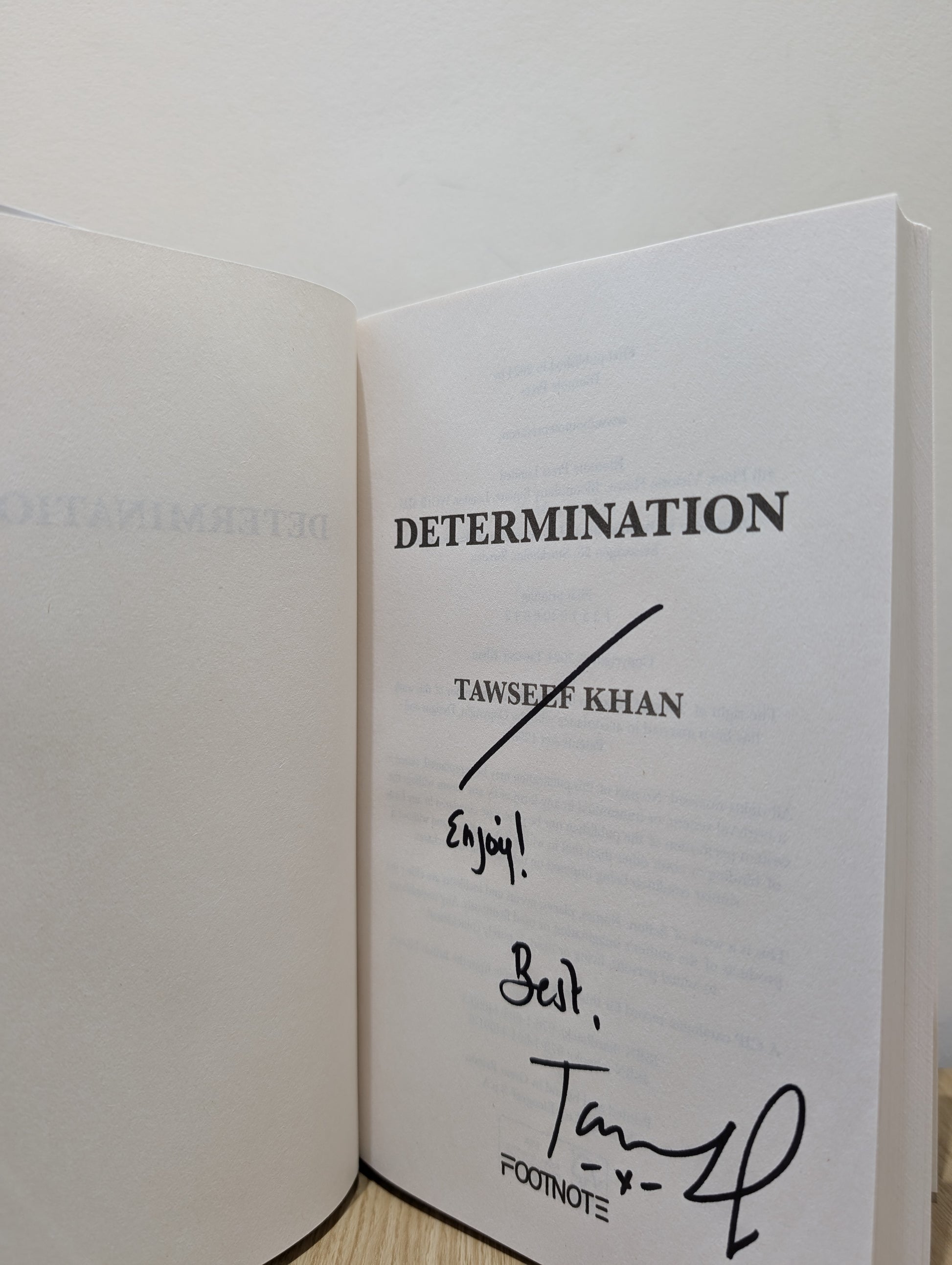 Determination (Signed First Edition)