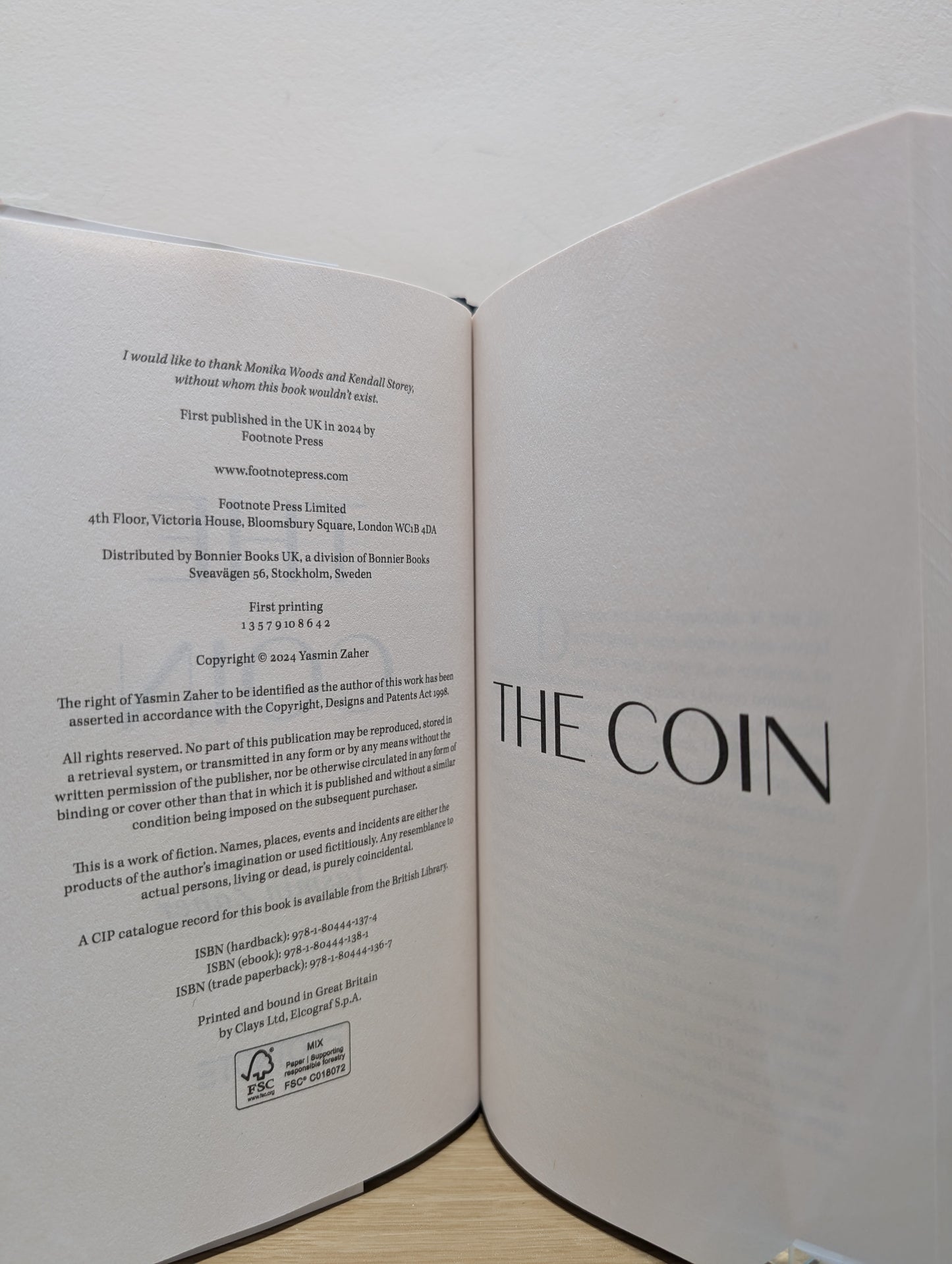 The Coin: A Novel (First Edition)