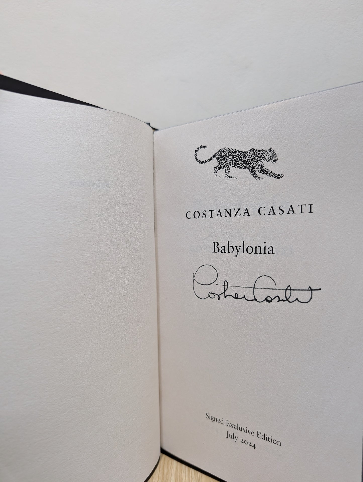 Babylonia (Signed First Edition with sprayed edges)